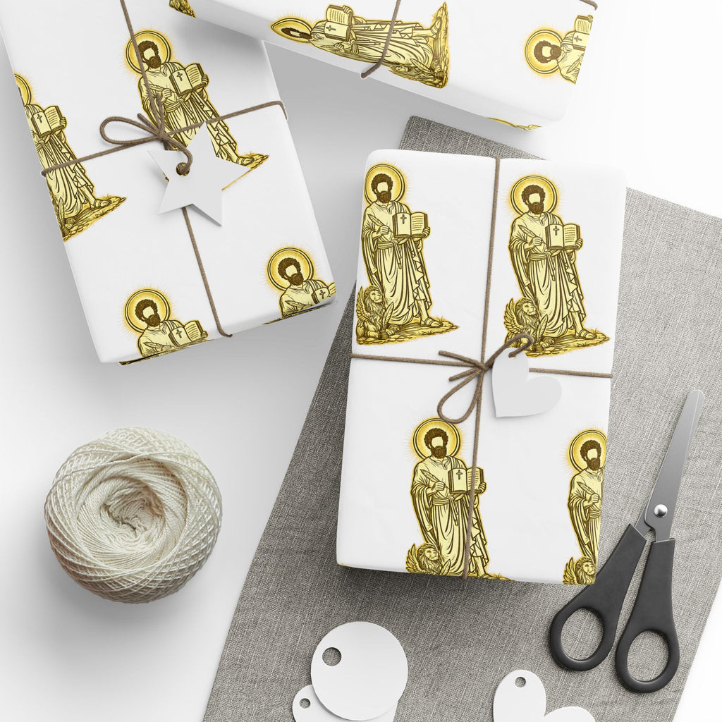 Gold Saint mark Wrapping Paper Roll —  Gift Wrap