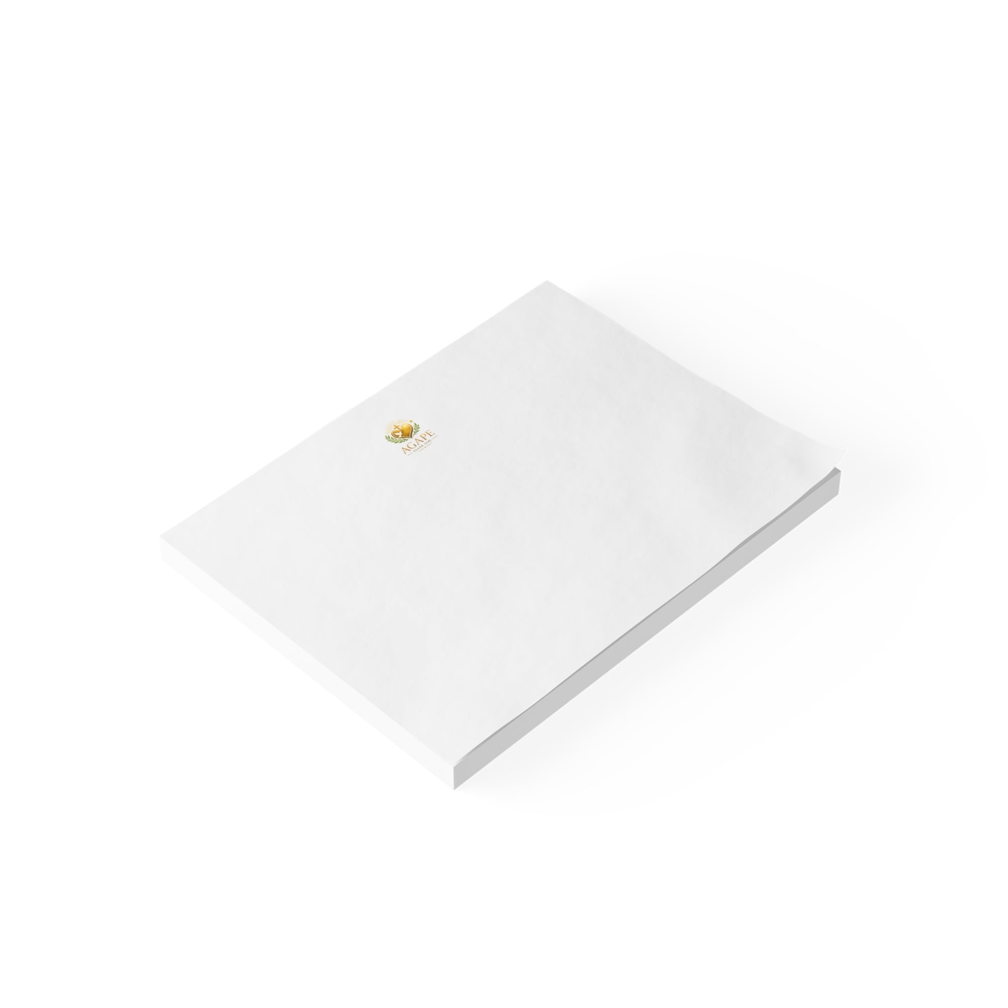 Minimal Agape Post-it Note Pad — Small Logo Sticky Notes for Office & Home