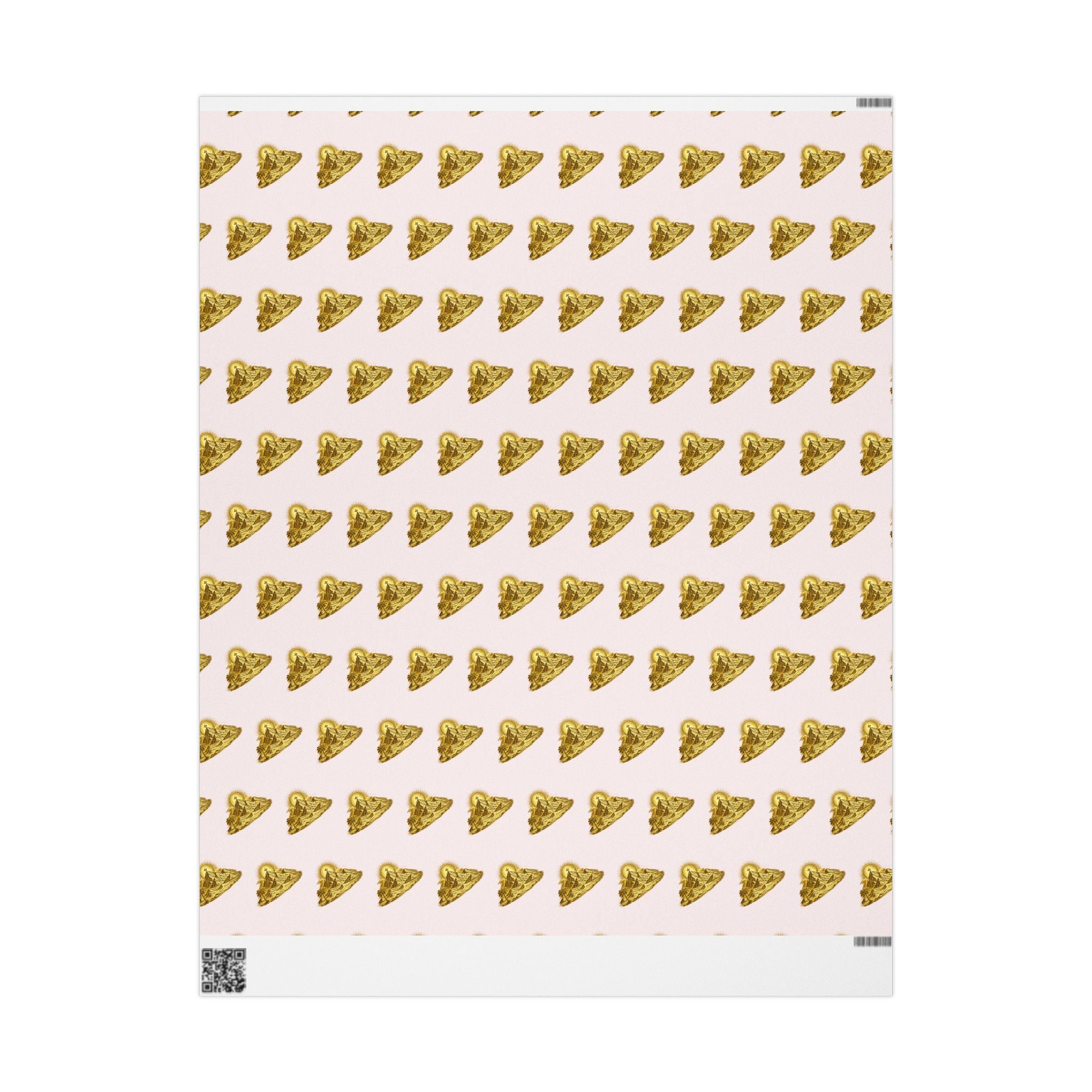 Gold Heart Pattern Wrapping Paper – Desert Fathers Wrapping paper