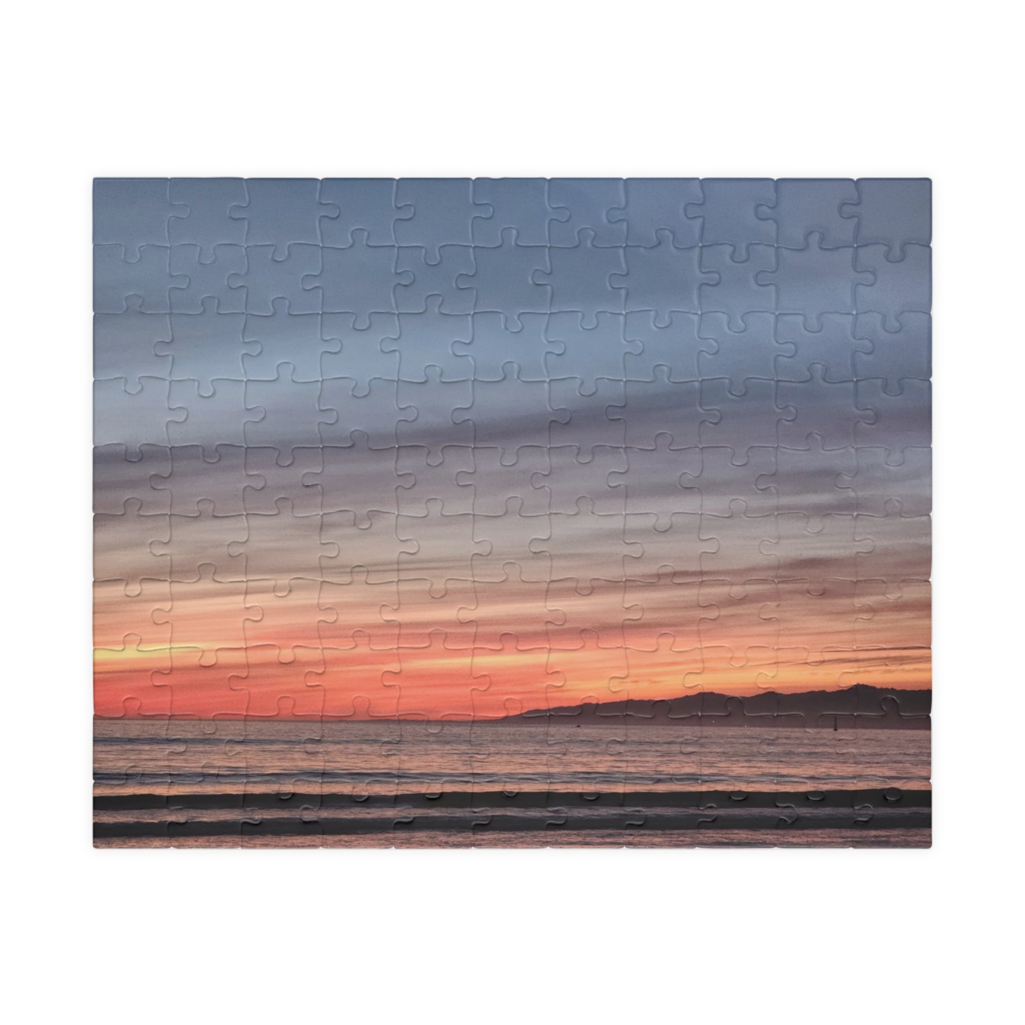 custom Jigsaw Puzzle — Ocean Horizon Sunset Photo Puzzle (110/252/520/1014 pcs)