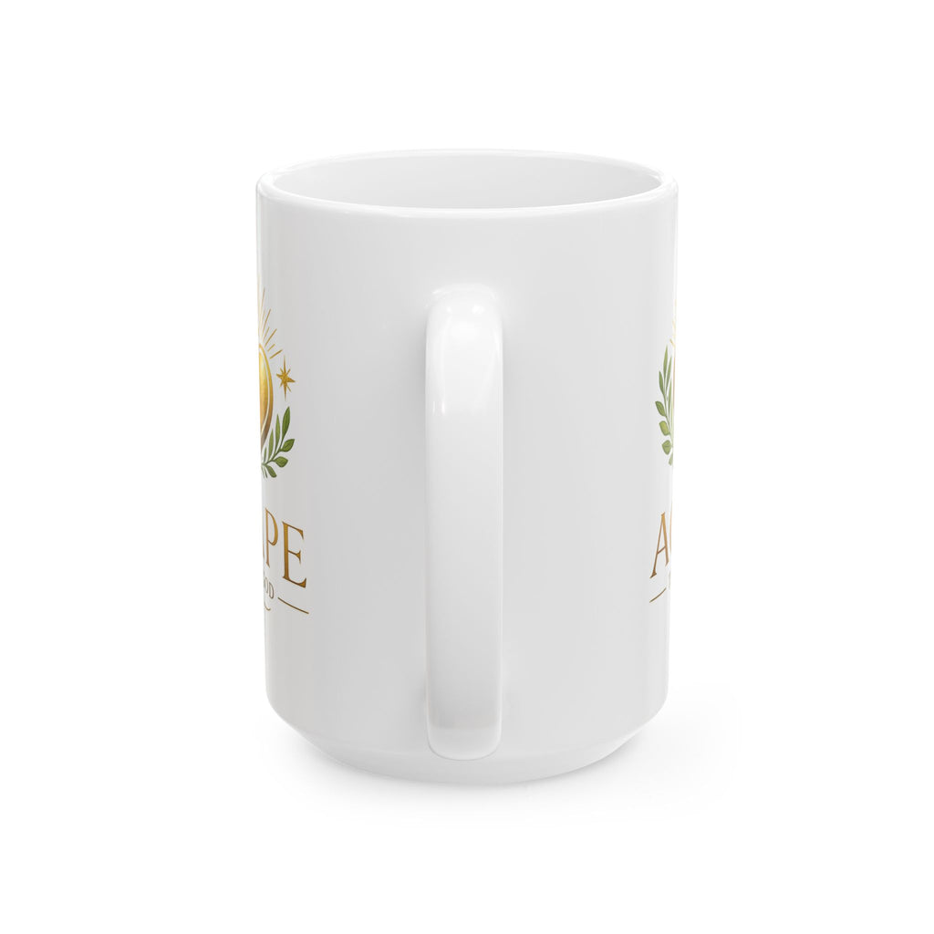 Agape Faith Ceramic Mug — "Agape Thank God" Inspirational Christian Coffee Cup (11oz/15oz) Customizable