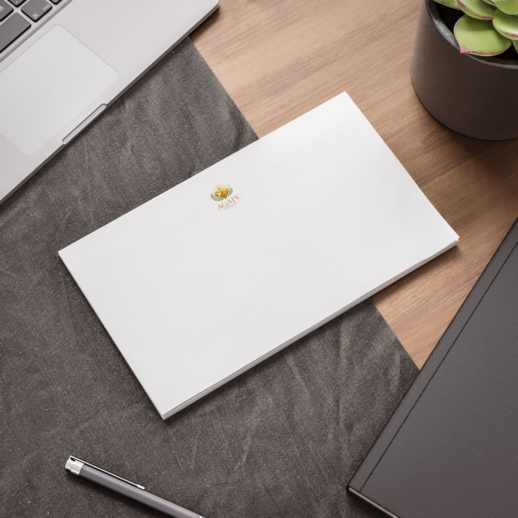 Minimal Agape Post-it Note Pad — Small Logo Sticky Notes for Office & Home
