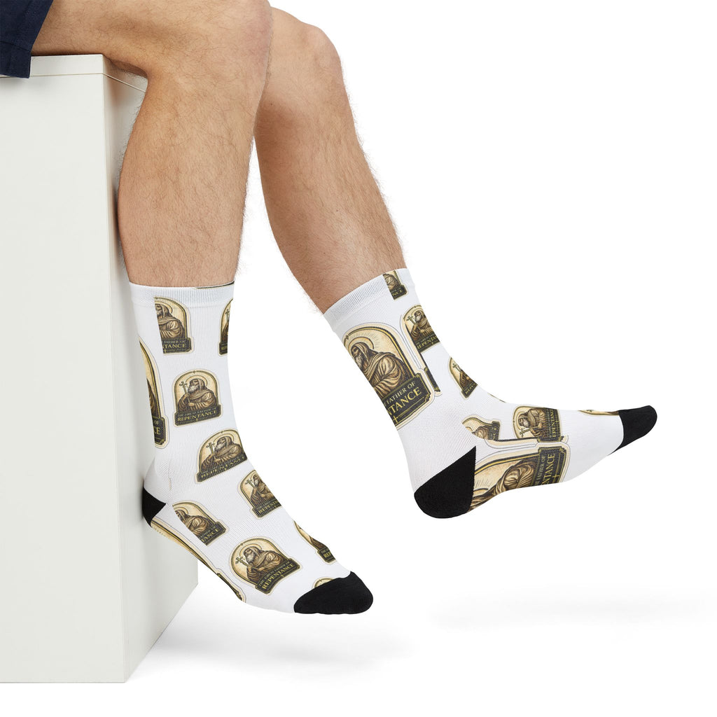 Custom Sticker  Crew Socks- Personalized