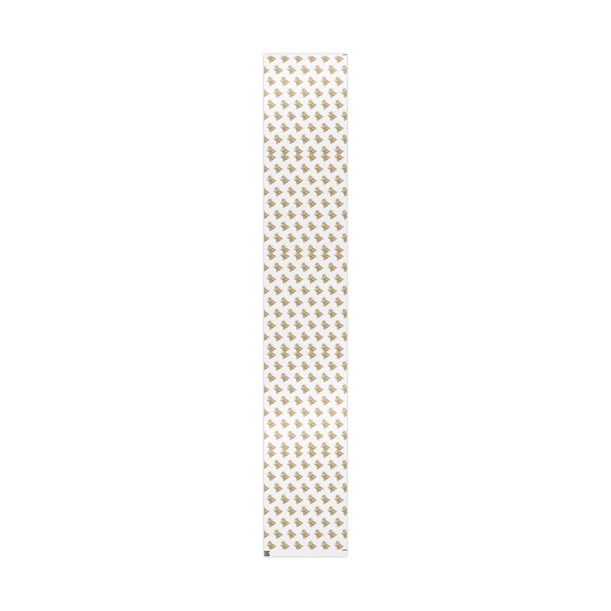 st. catherine Pattern Gift Wrap — Gold Wrapping Paper Roll for Christmas