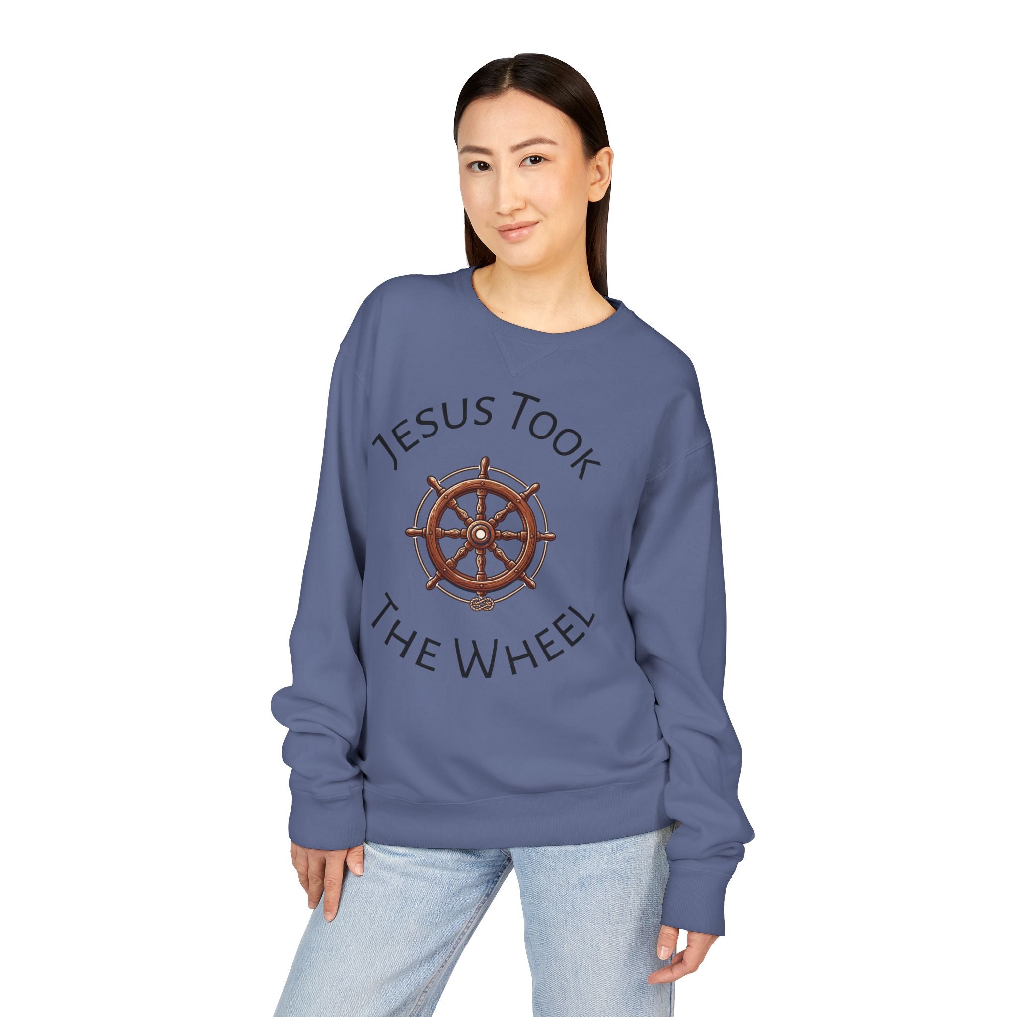 Jesus Took The Wheel Crewneck Sweatshirt