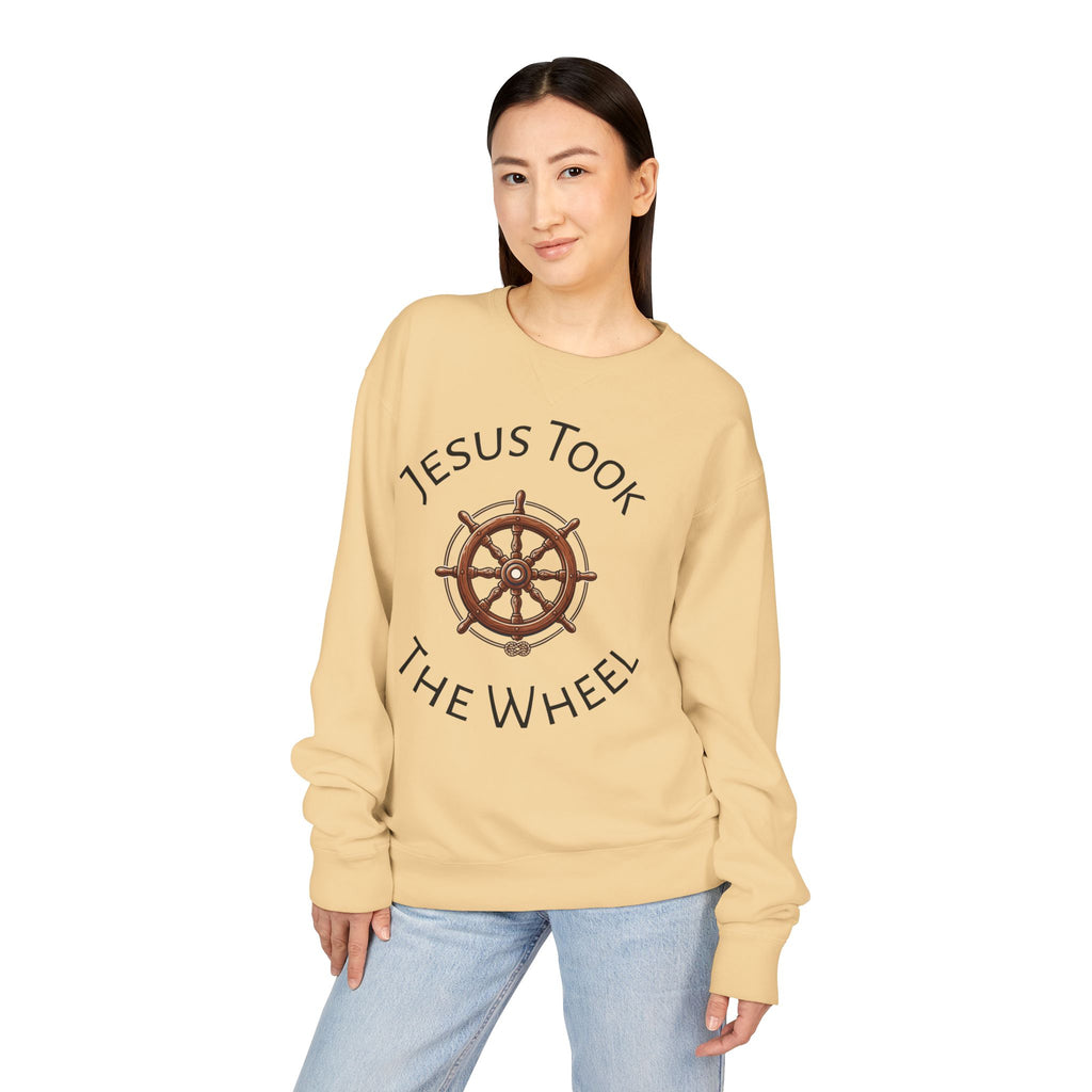 Jesus Took The Wheel Crewneck Sweatshirt