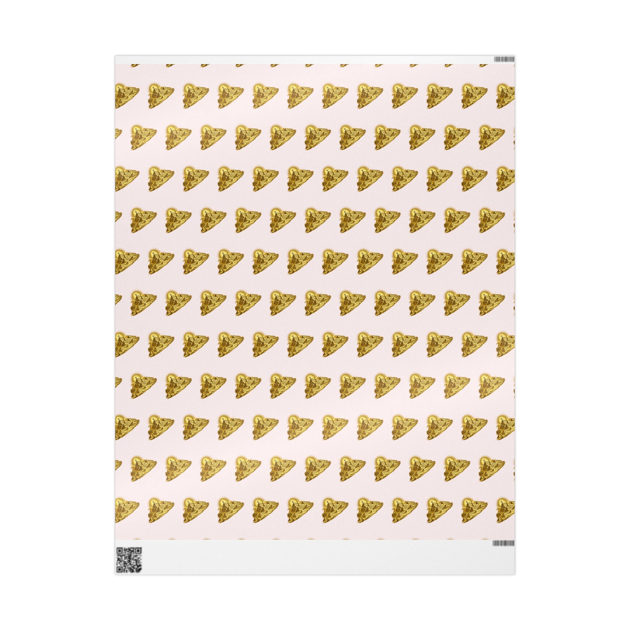 Gold Heart Pattern Wrapping Paper – Desert Fathers Wrapping paper
