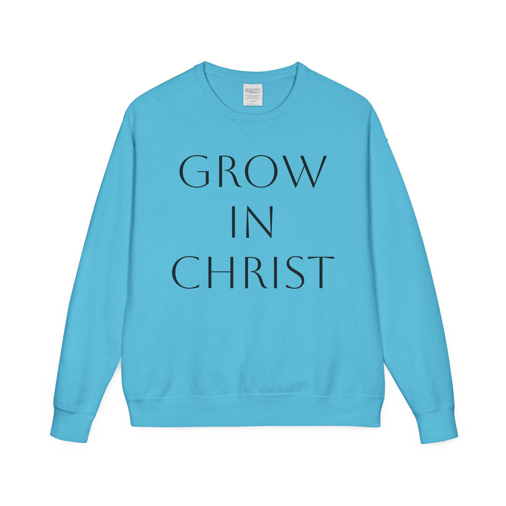 Grow in Christ Crewneck Sweatshirt — Ephesians 4:15 Inspirational Christian Pullover