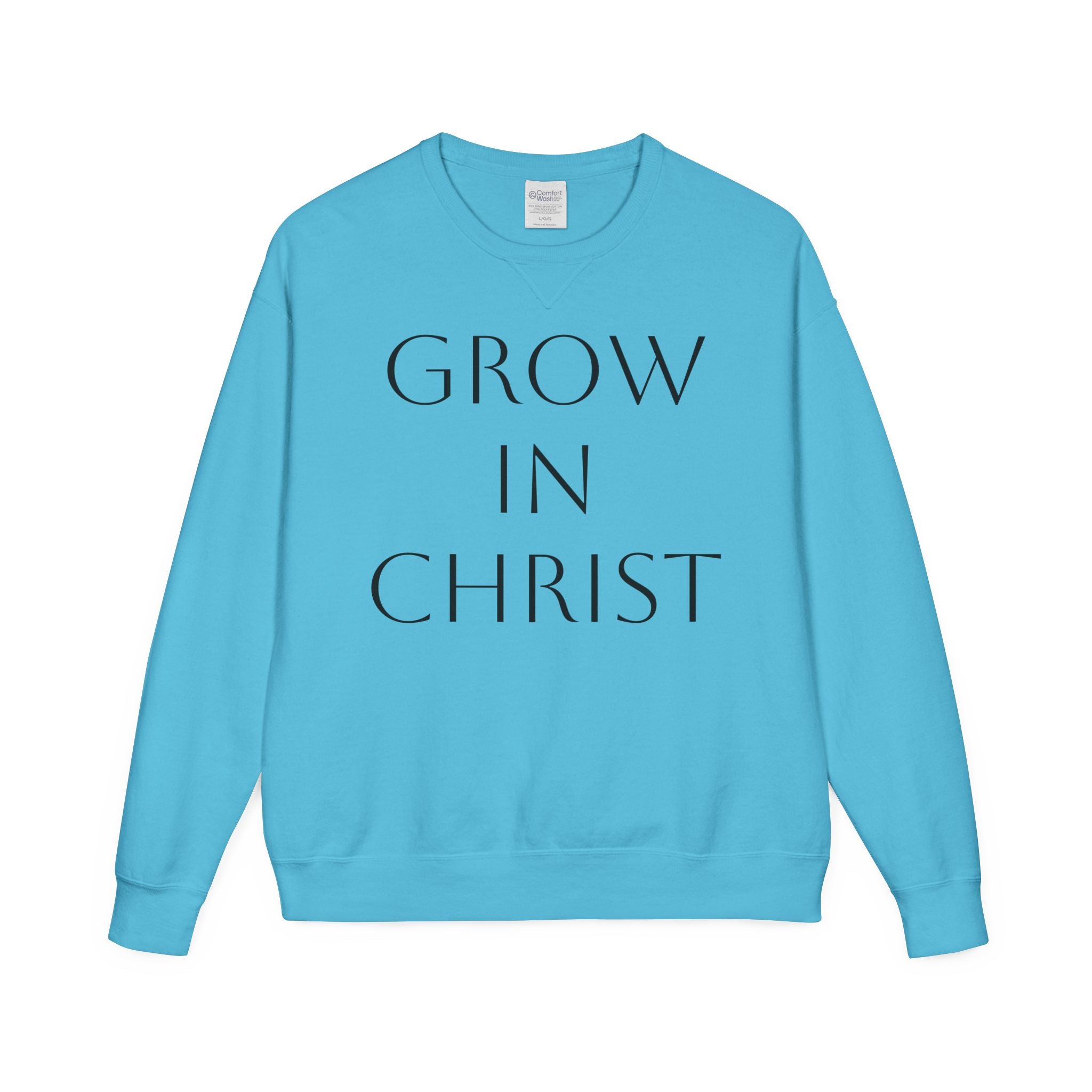 Grow in Christ Crewneck Sweatshirt — Ephesians 4:15 Inspirational Christian Pullover