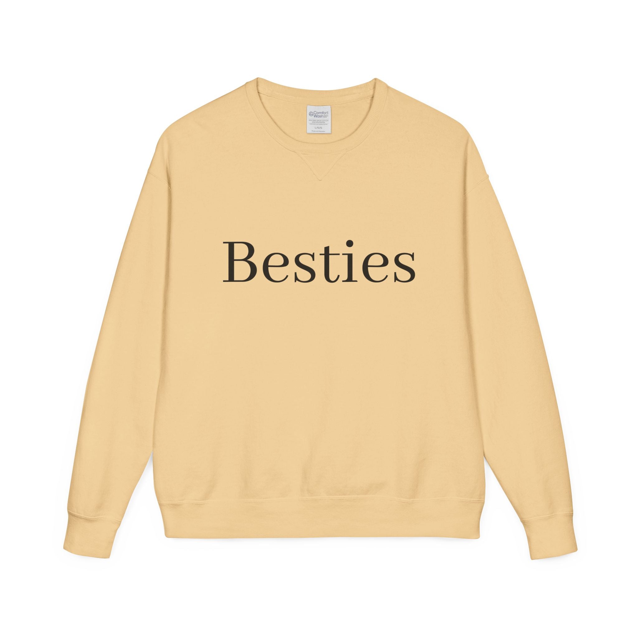 Besties Crewneck Sweatshirt — "Besties" Front & Proverbs 27:9 Back