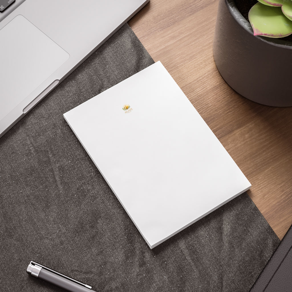 Minimal Agape Post-it Note Pad — Small Logo Sticky Notes for Office & Home