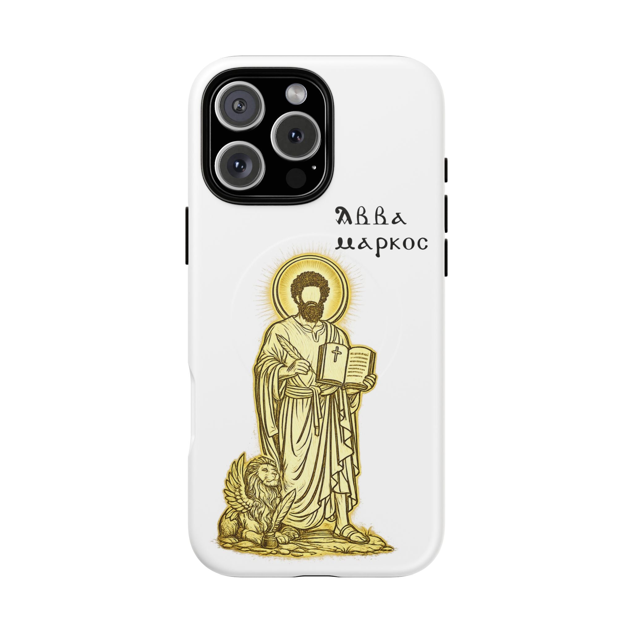 Saint Mark Icon Phone Case – Tough Magnetic Christian iPhone Cover
