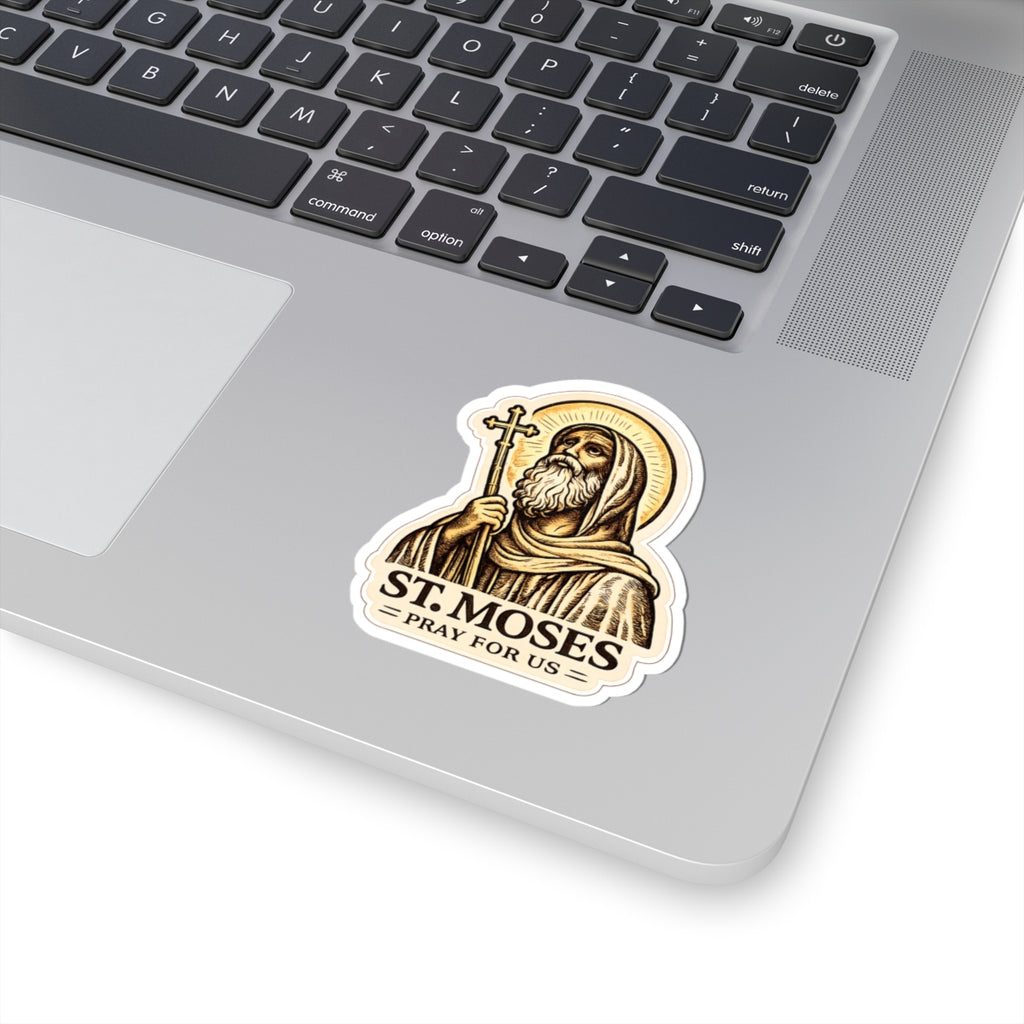 St Moses Prayer Sticker — "Go, sit in your cell, and your cell will teach you everything" Kiss-Cut Sticker