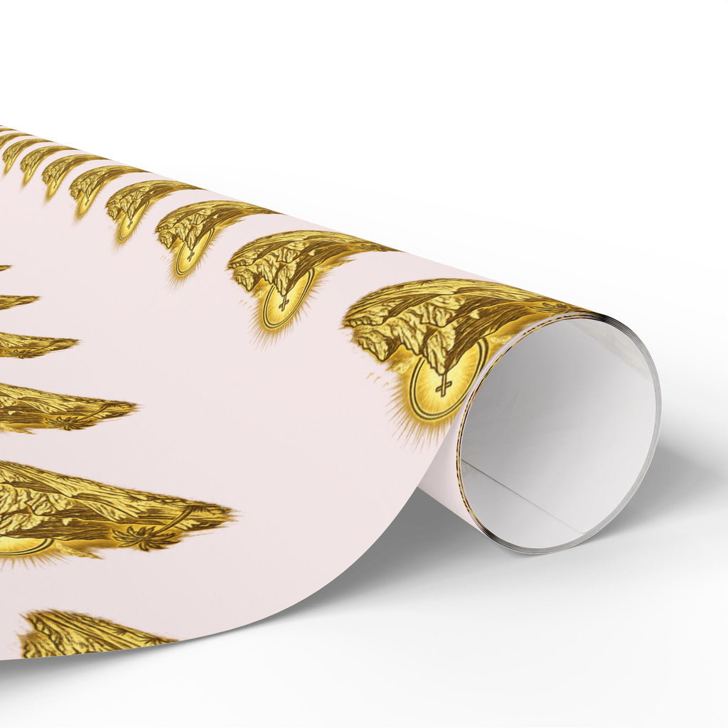 Gold Heart Pattern Wrapping Paper – Desert Fathers Wrapping paper