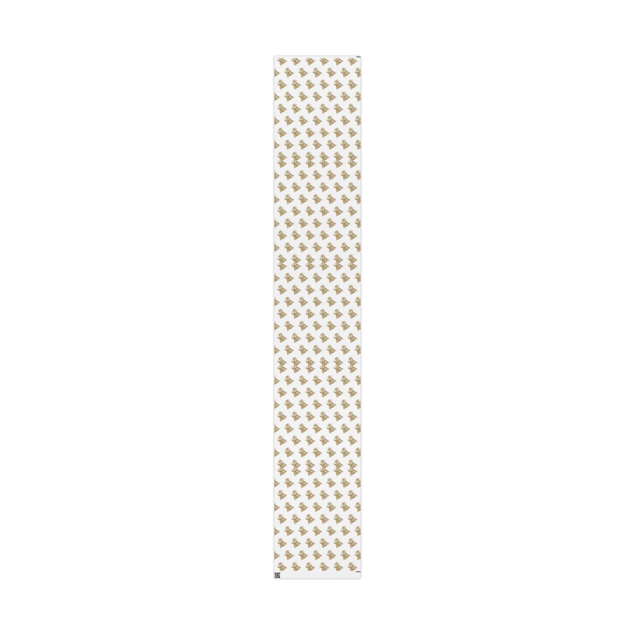 st. catherine Pattern Gift Wrap — Gold Wrapping Paper Roll for Christmas