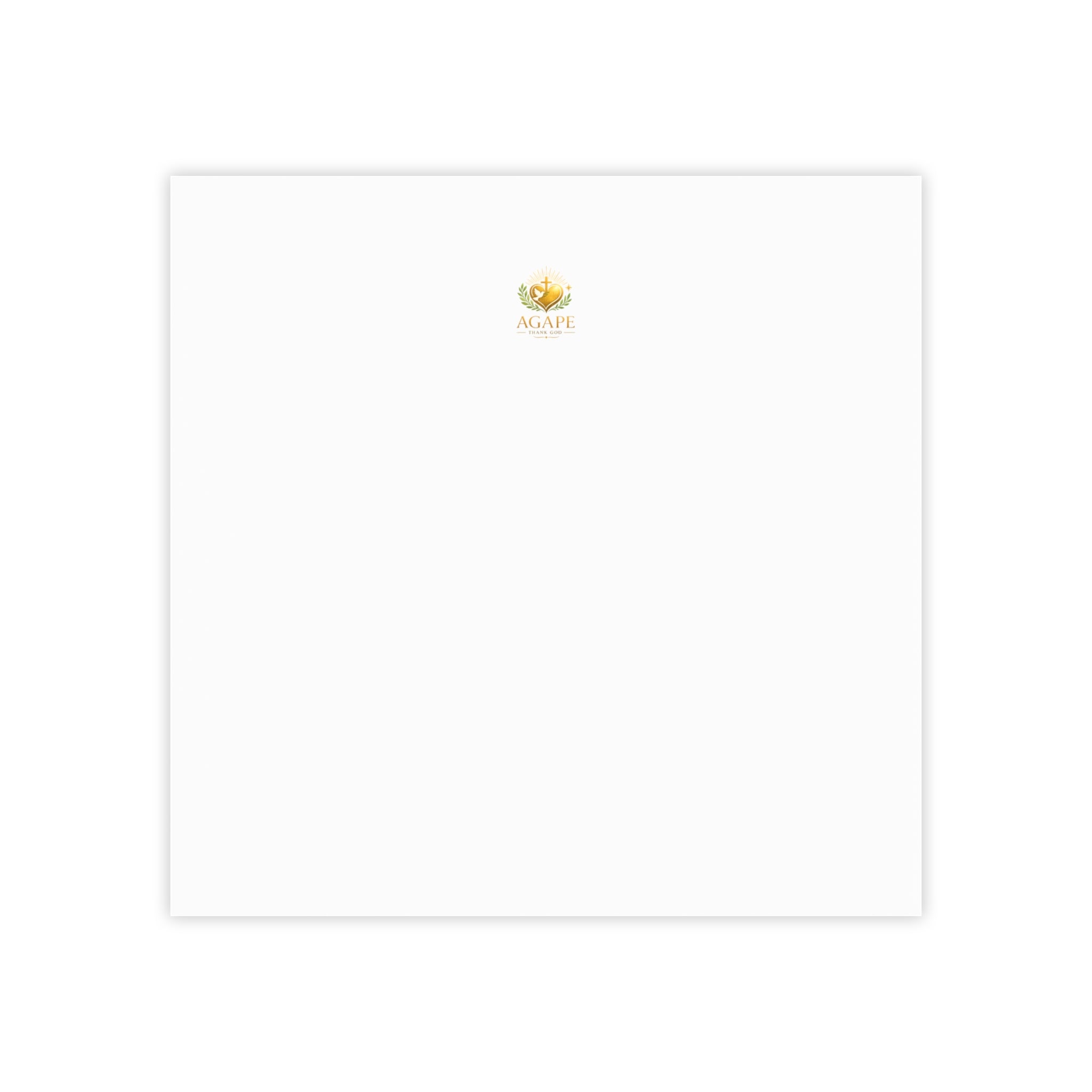 Minimal Agape Post-it Note Pad — Small Logo Sticky Notes for Office & Home