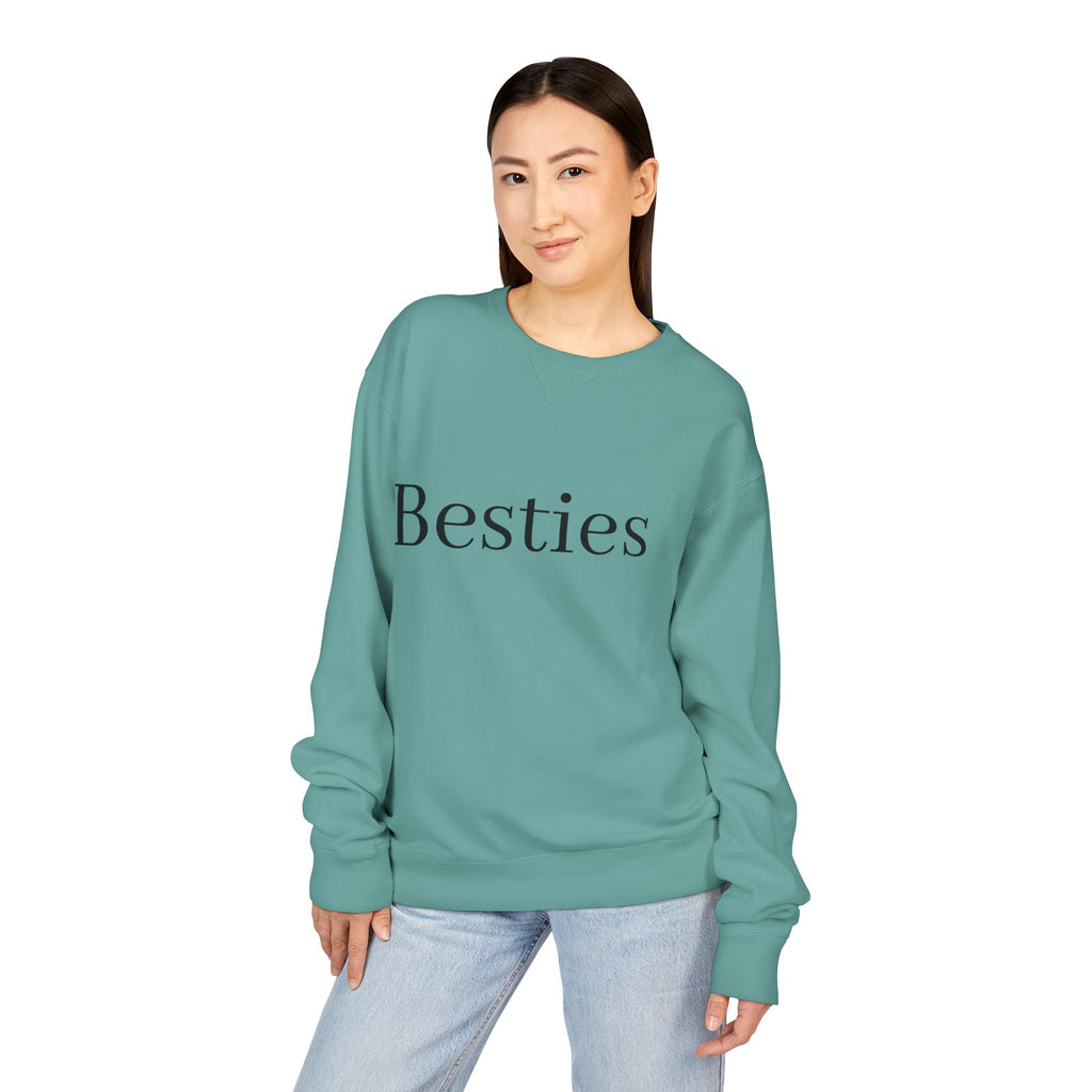 Besties Crewneck Sweatshirt — "Besties" Front & Proverbs 27:9 Back
