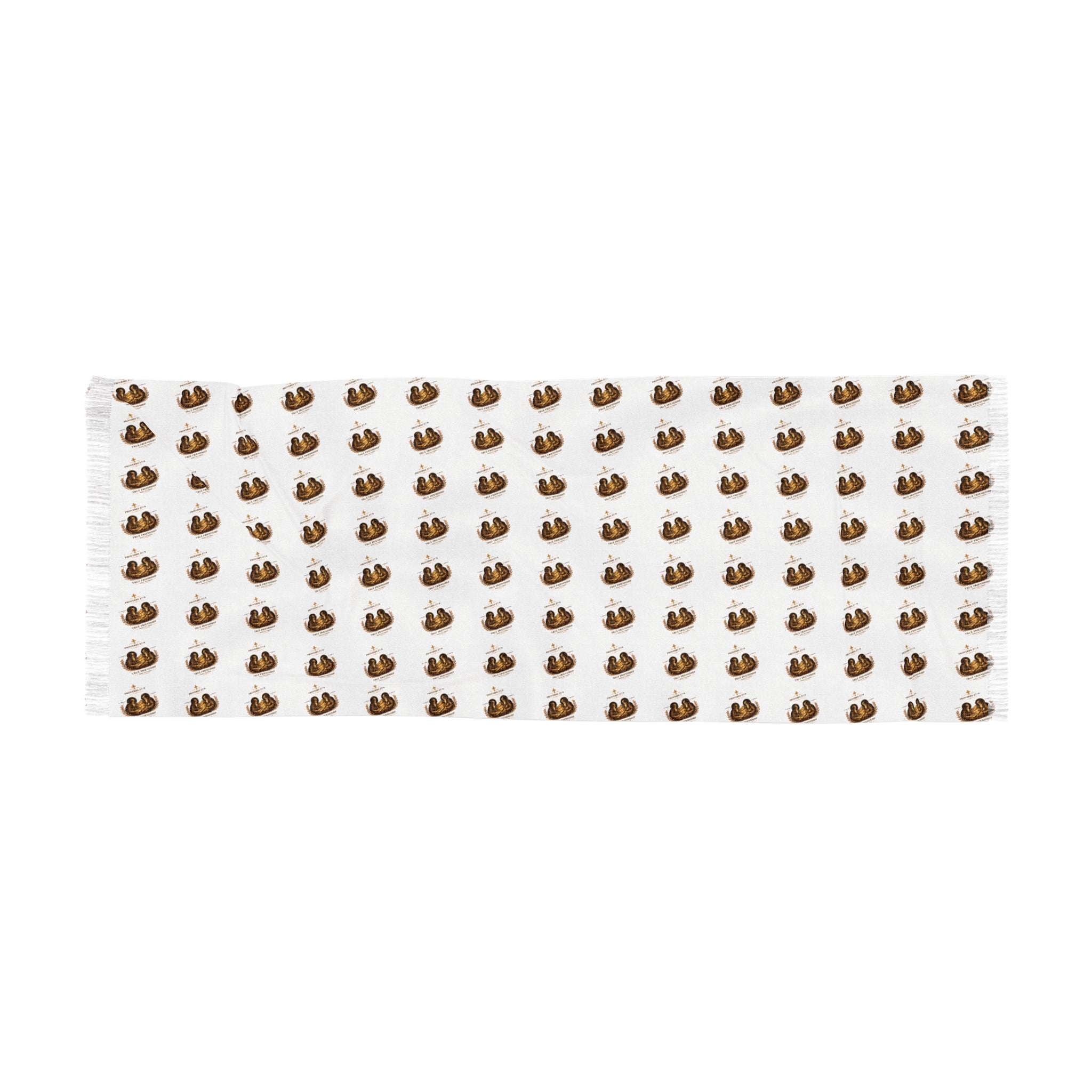 Light Scarf – Cute Repeating besties  Pattern Lightweight Scarf