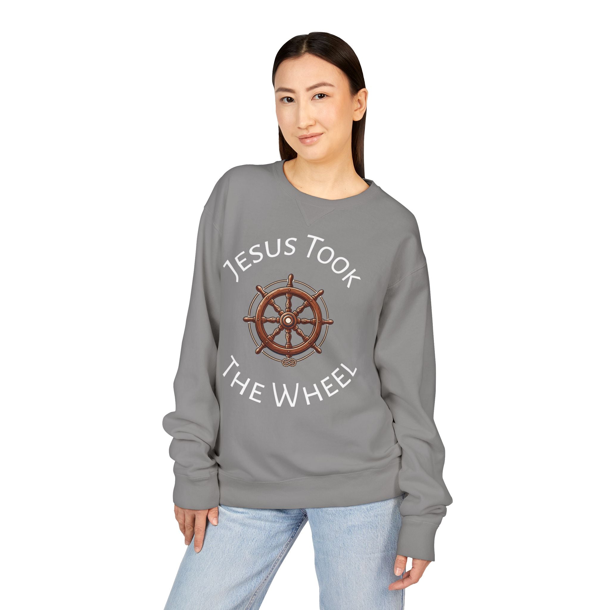 Jesus Took The Wheel Crewneck Sweatshirt