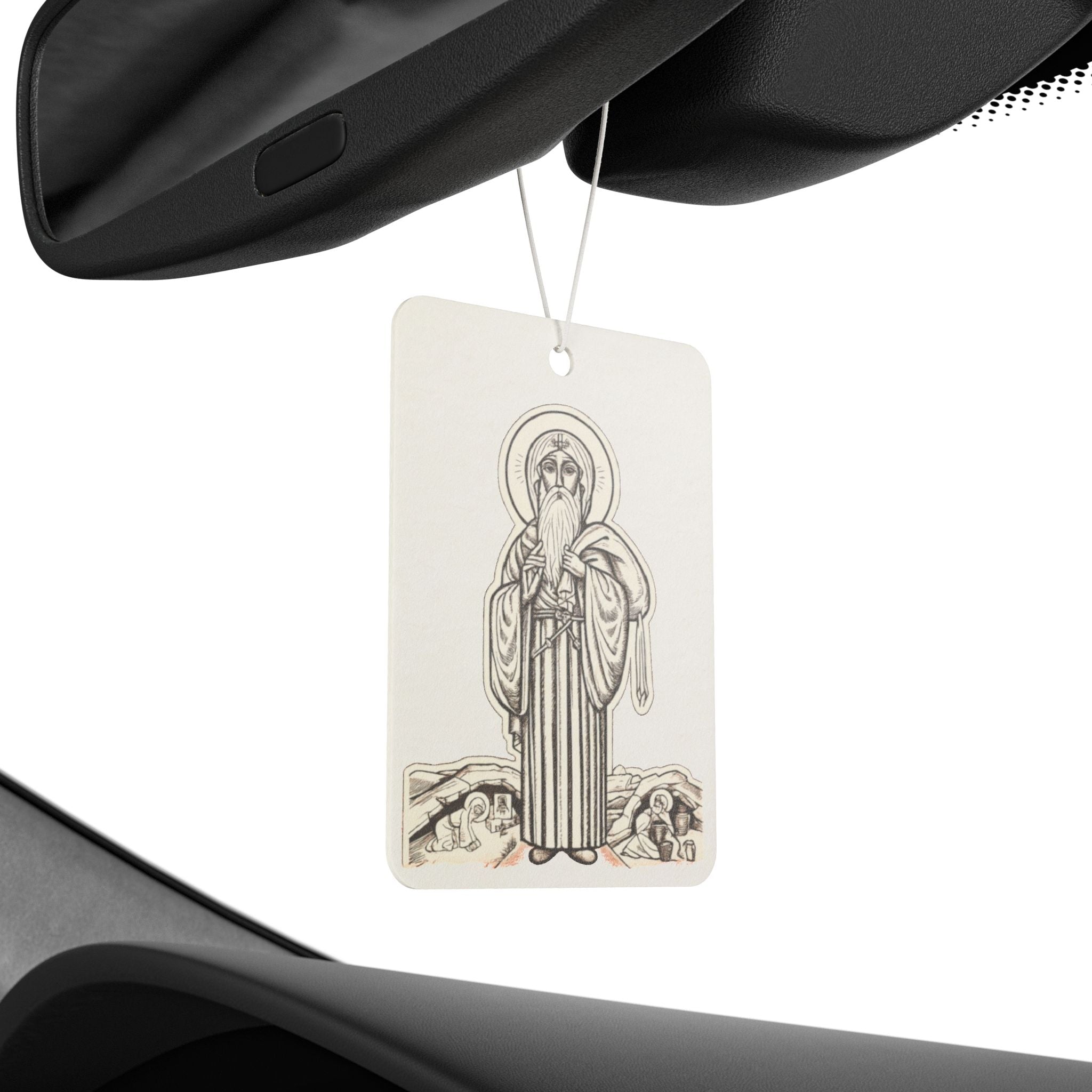 Saint Moses Car Air Freshener — Orthodox Religious Hanging Scent