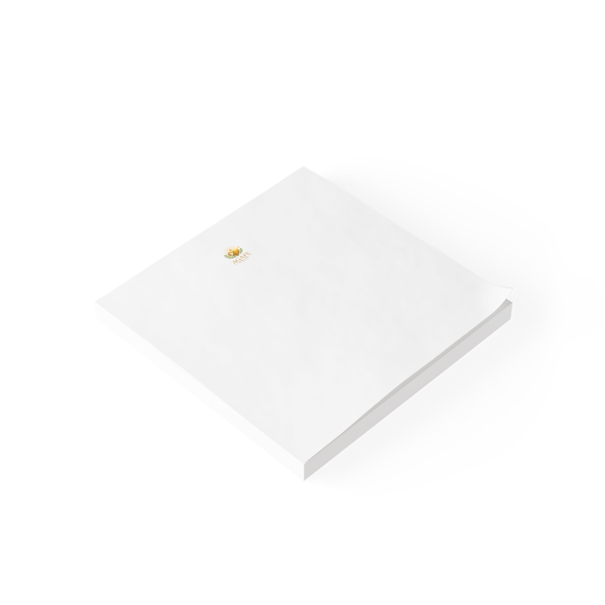Minimal Agape Post-it Note Pad — Small Logo Sticky Notes for Office & Home