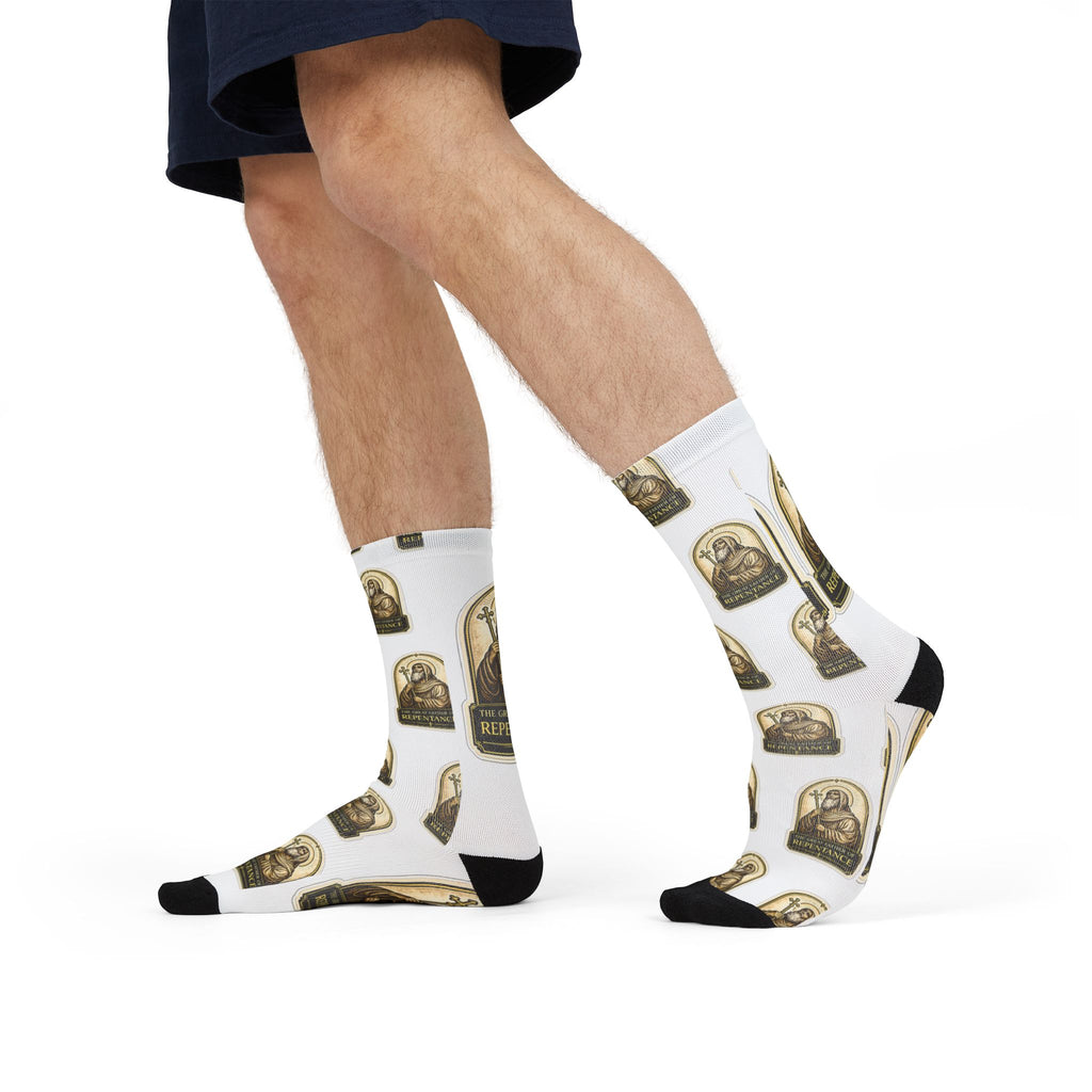 Custom Sticker  Crew Socks- Personalized