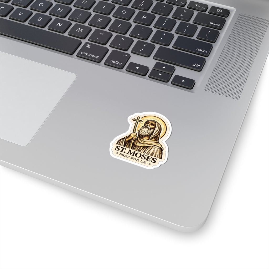 St Moses Prayer Sticker — "Go, sit in your cell, and your cell will teach you everything" Kiss-Cut Sticker