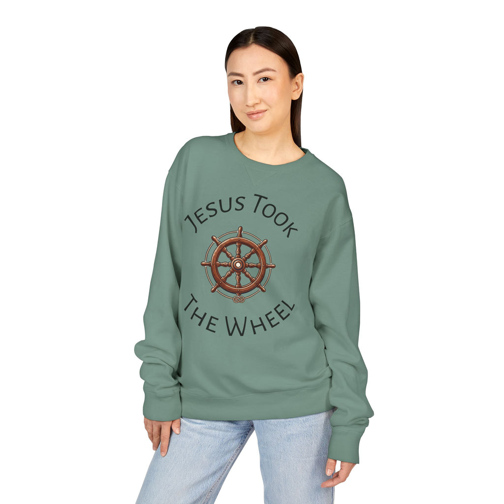 Jesus Took The Wheel Crewneck Sweatshirt