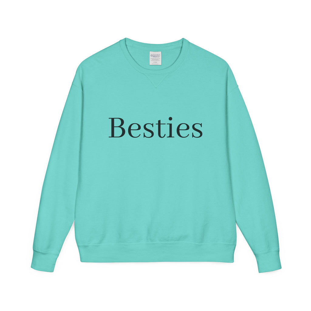 Besties Crewneck Sweatshirt — "Besties" Front & Proverbs 27:9 Back