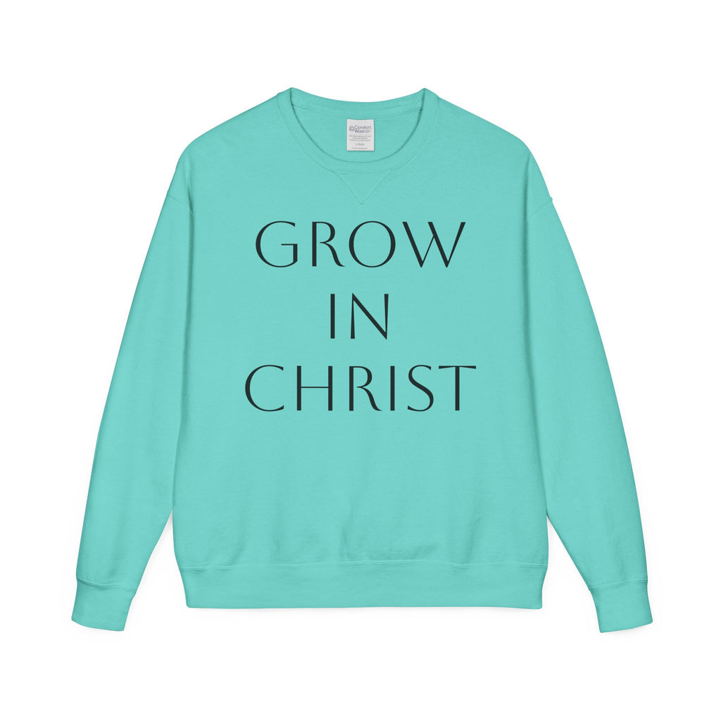 Grow in Christ Crewneck Sweatshirt — Ephesians 4:15 Inspirational Christian Pullover
