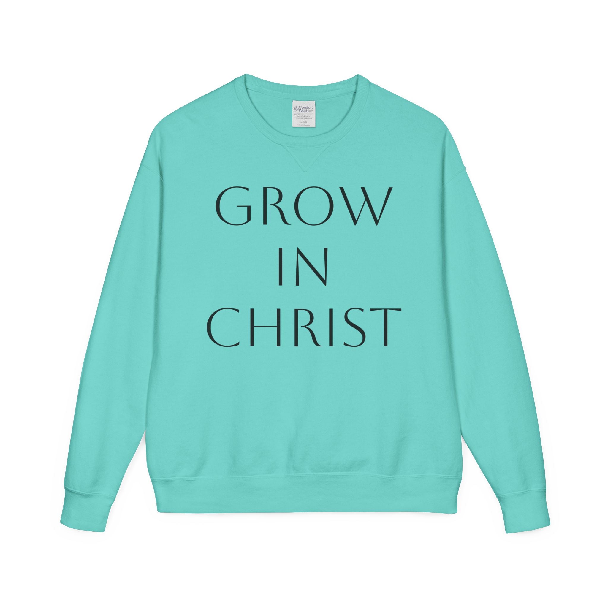 Grow in Christ Crewneck Sweatshirt — Ephesians 4:15 Inspirational Christian Pullover