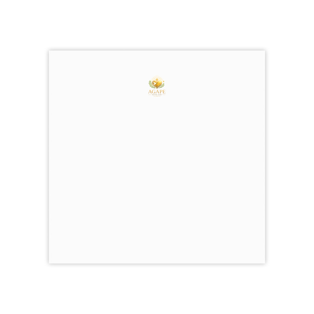 Minimal Agape Post-it Note Pad — Small Logo Sticky Notes for Office & Home