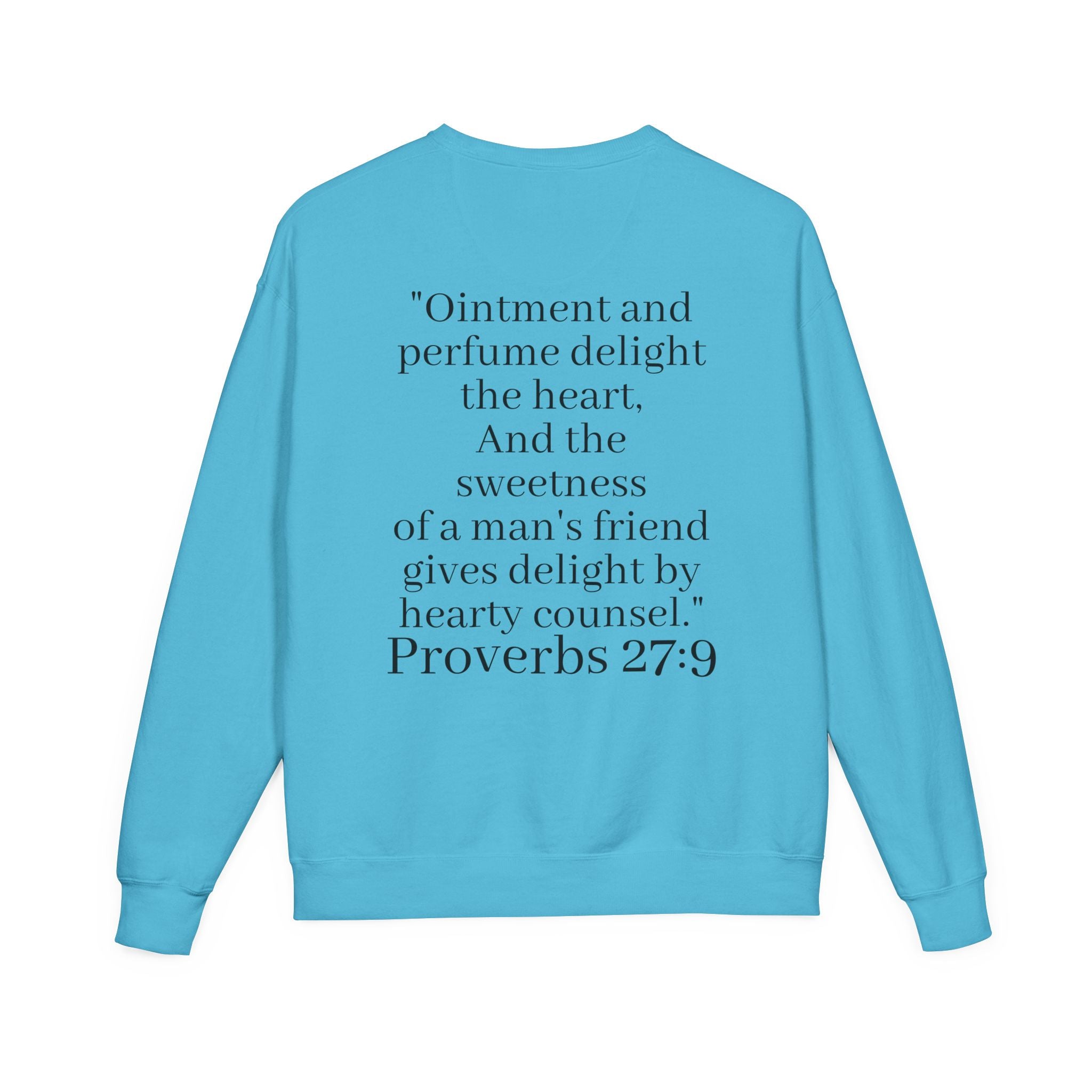 Besties Crewneck Sweatshirt — "Besties" Front & Proverbs 27:9 Back