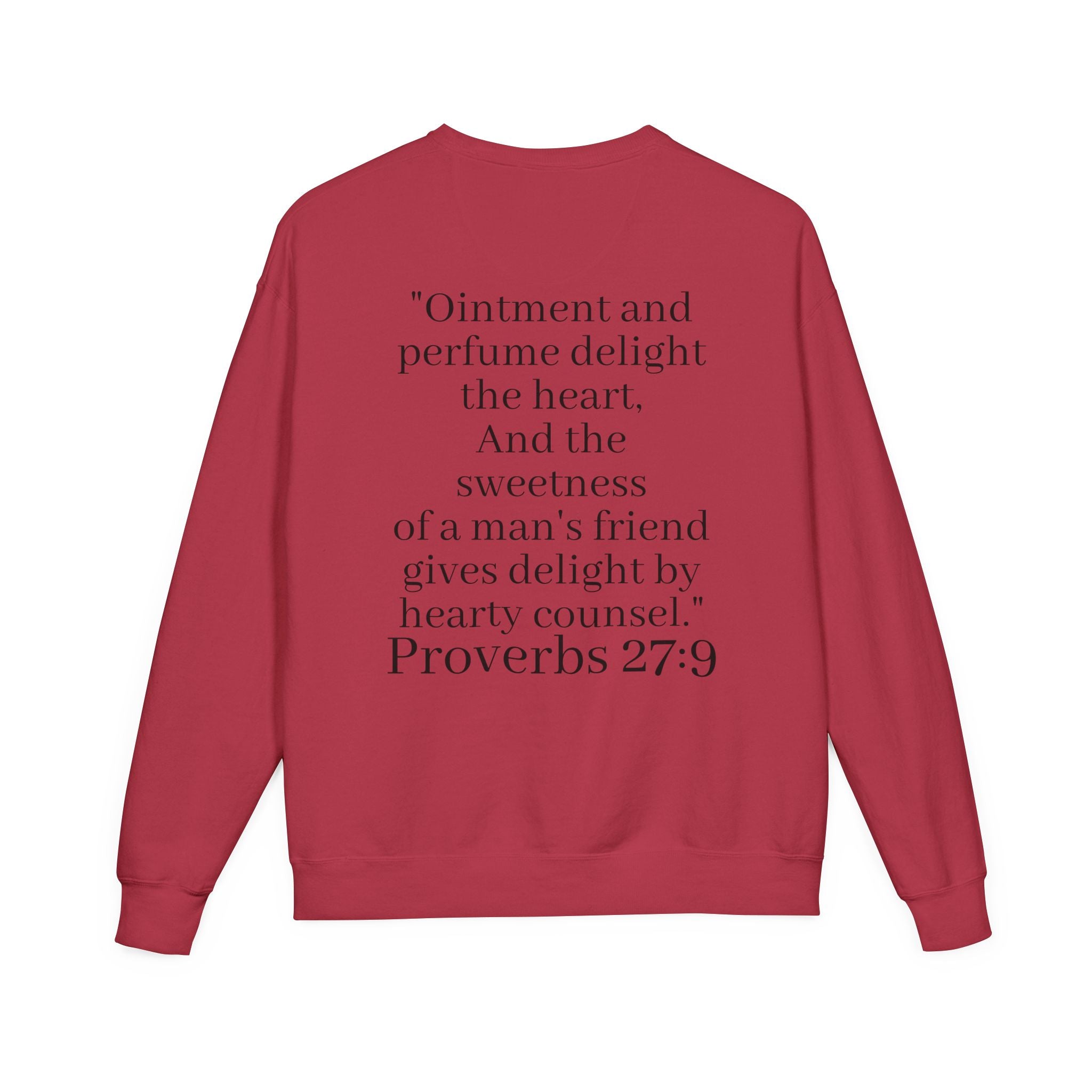 Besties Crewneck Sweatshirt — "Besties" Front & Proverbs 27:9 Back