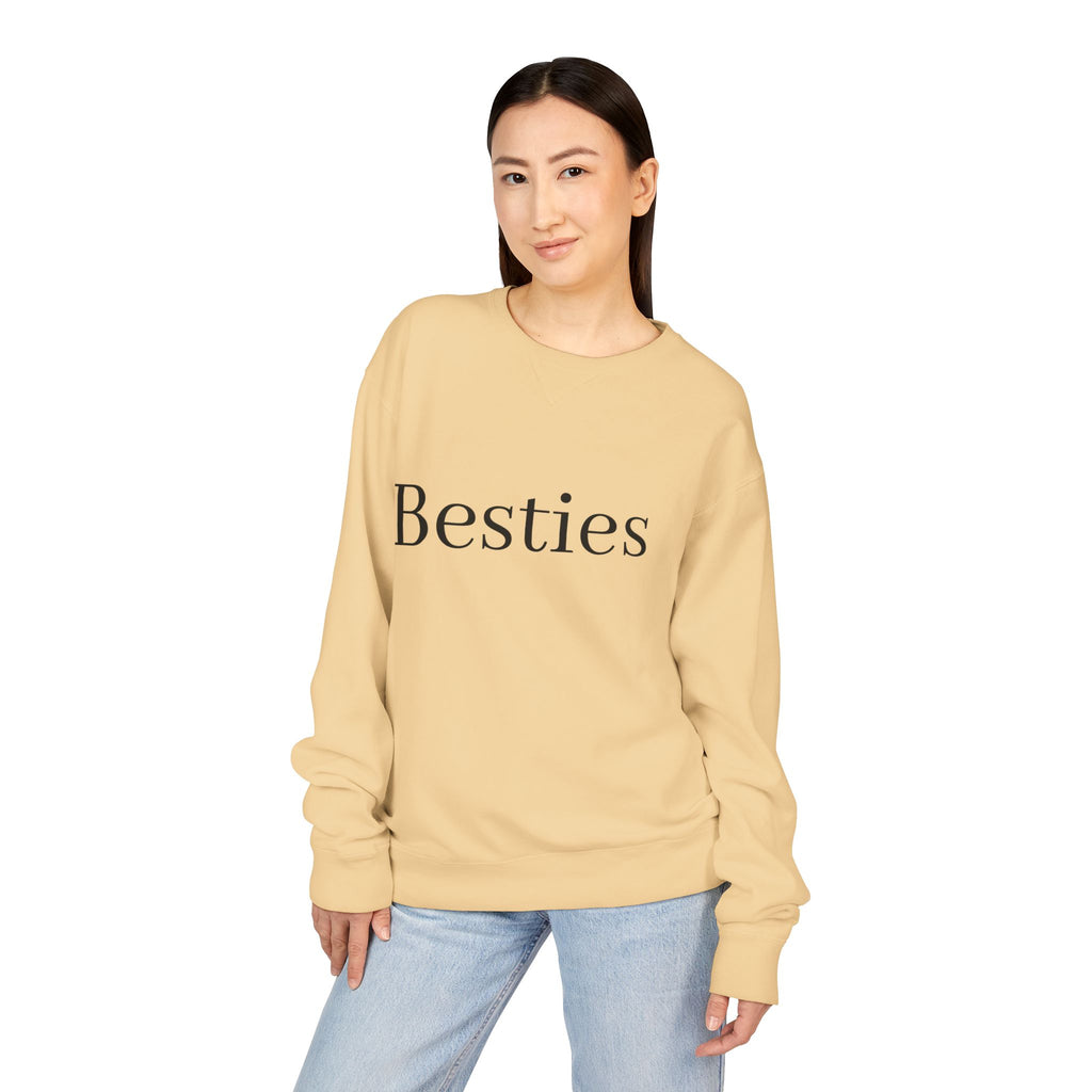 Besties Crewneck Sweatshirt — "Besties" Front & Proverbs 27:9 Back