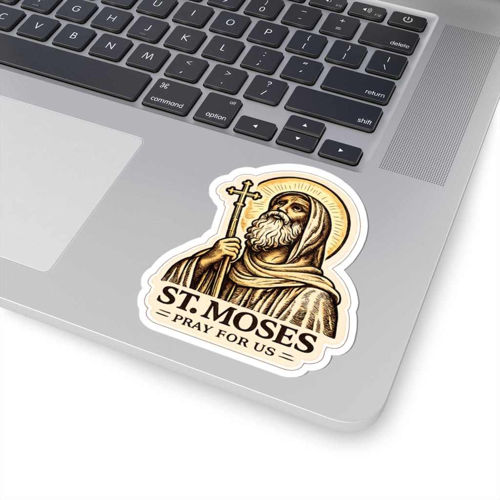 St Moses Prayer Sticker — "Go, sit in your cell, and your cell will teach you everything" Kiss-Cut Sticker