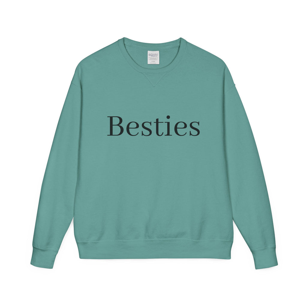 Besties Crewneck Sweatshirt — "Besties" Front & Proverbs 27:9 Back