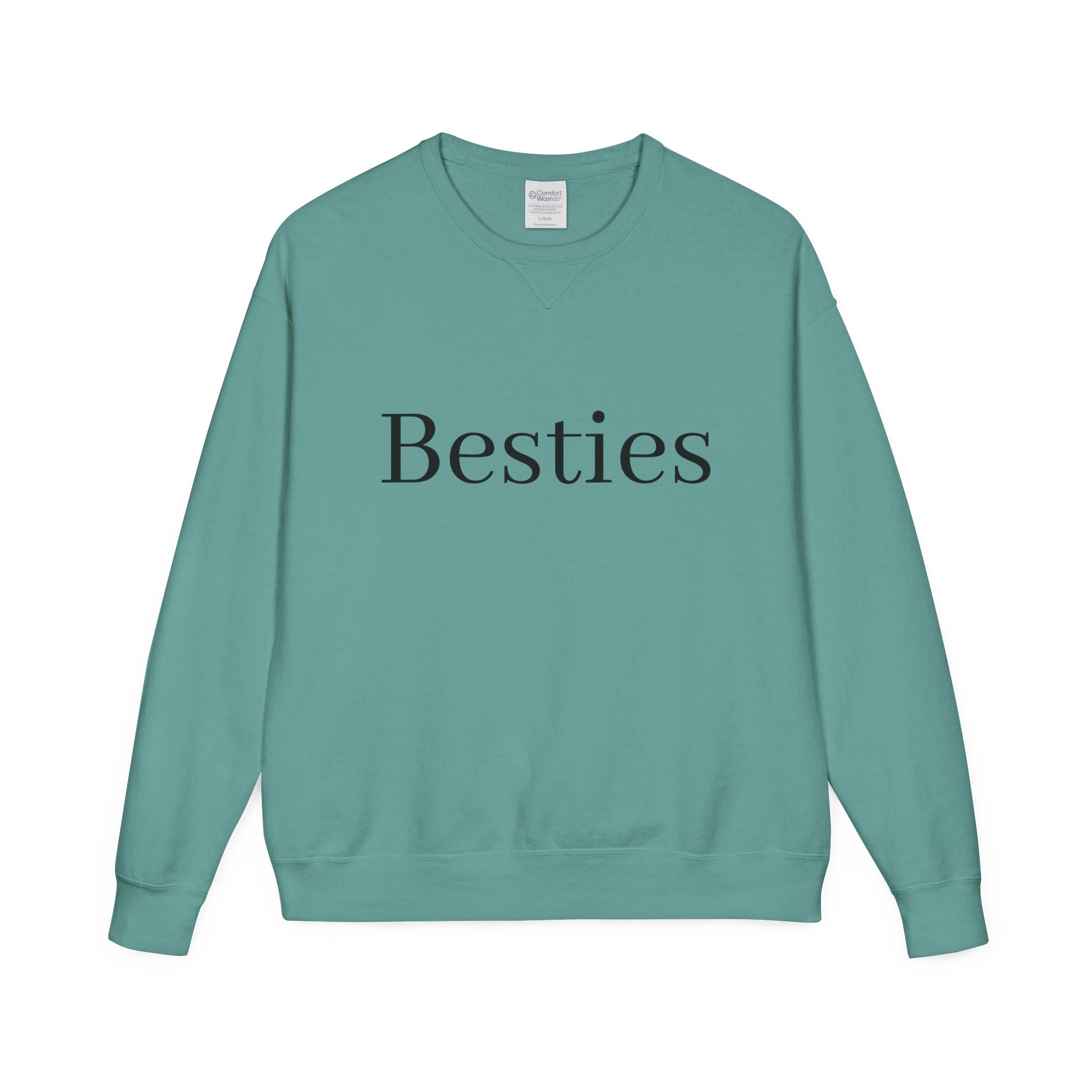 Besties Crewneck Sweatshirt — "Besties" Front & Proverbs 27:9 Back