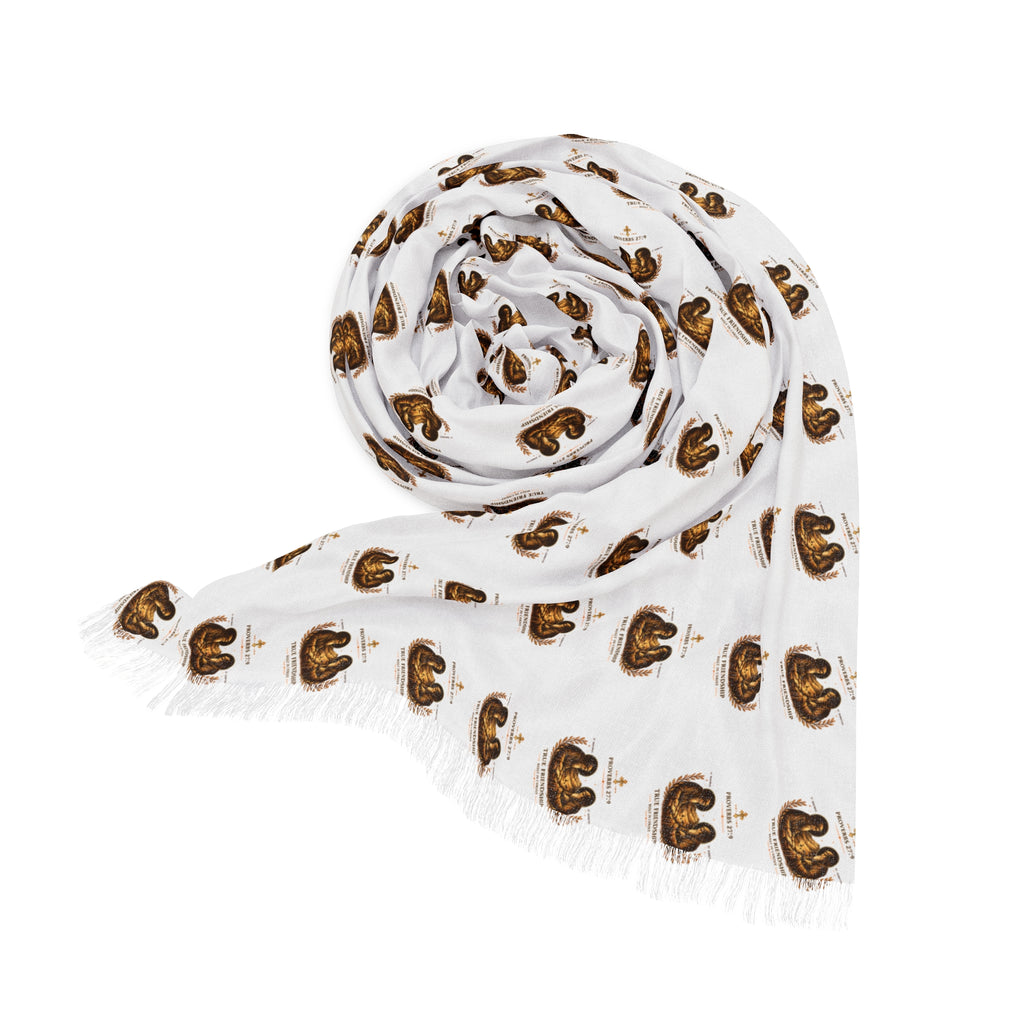 Light Scarf – Cute Repeating besties  Pattern Lightweight Scarf