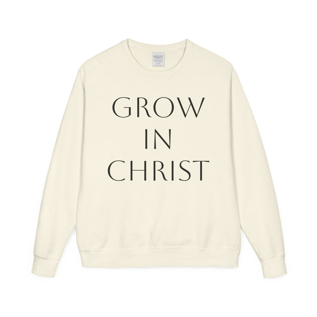 Grow in Christ Crewneck Sweatshirt — Ephesians 4:15 Inspirational Christian Pullover