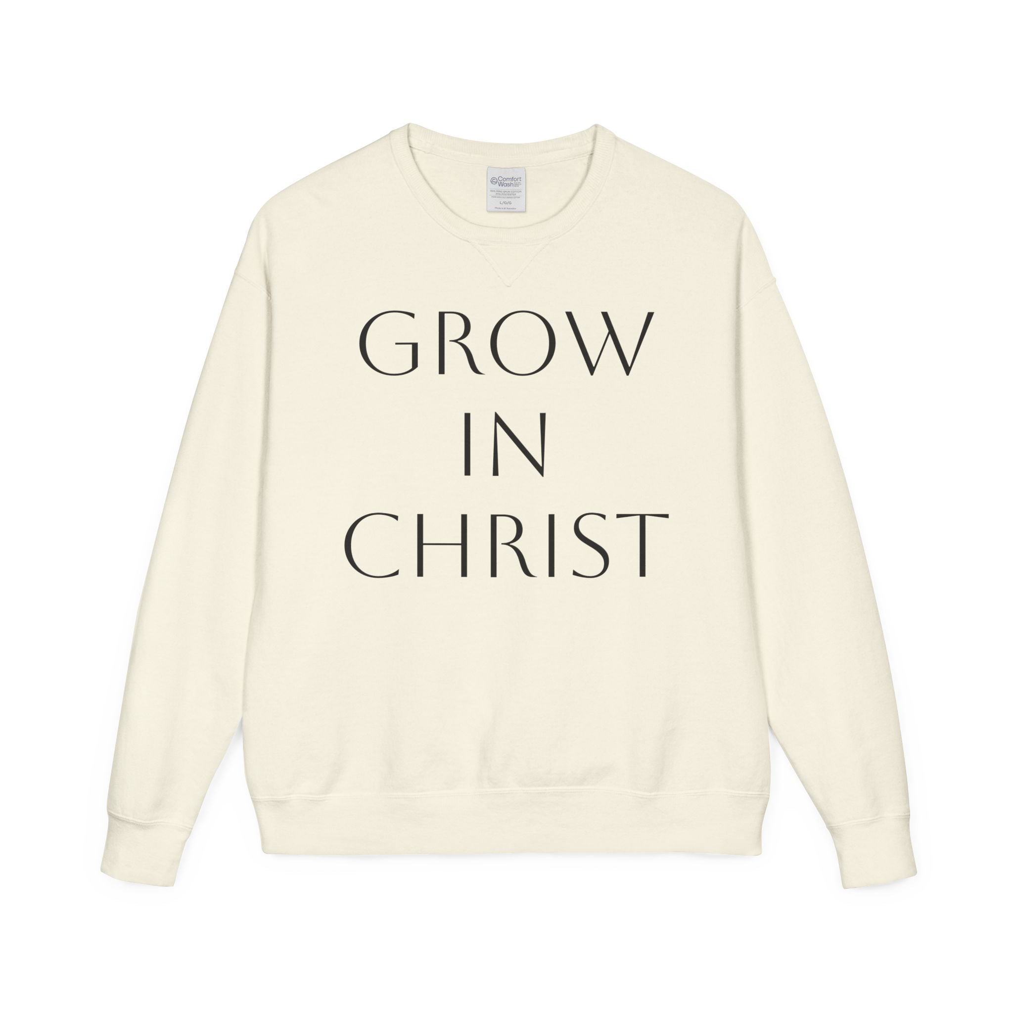 Grow in Christ Crewneck Sweatshirt — Ephesians 4:15 Inspirational Christian Pullover