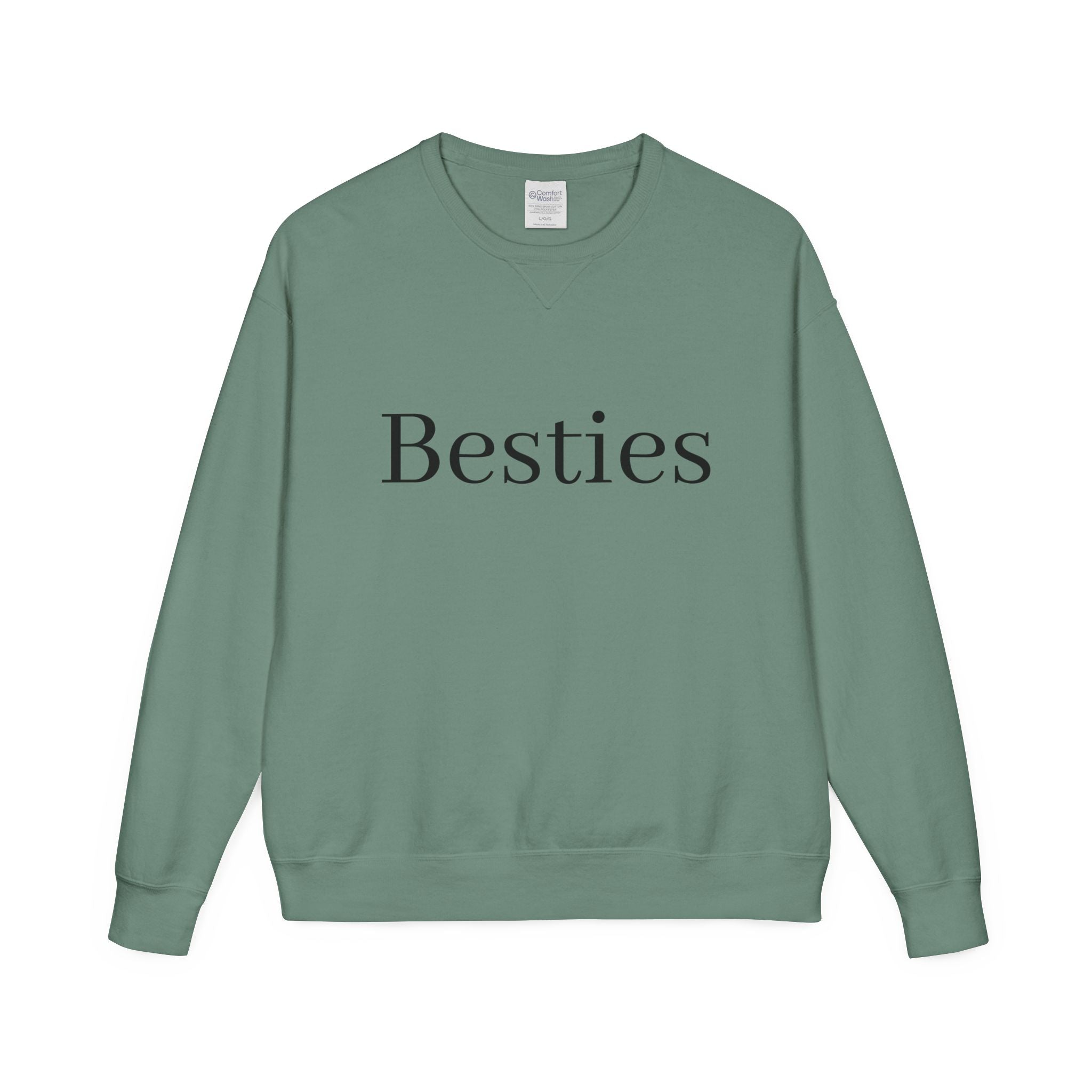 Besties Crewneck Sweatshirt — "Besties" Front & Proverbs 27:9 Back