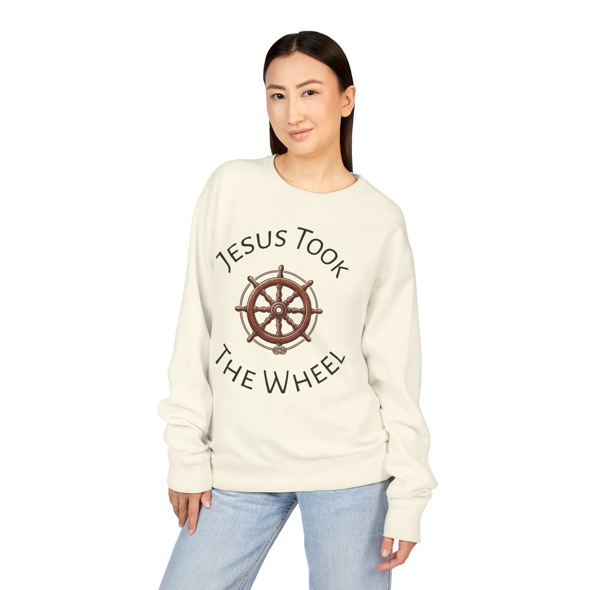 Jesus Took The Wheel Crewneck Sweatshirt