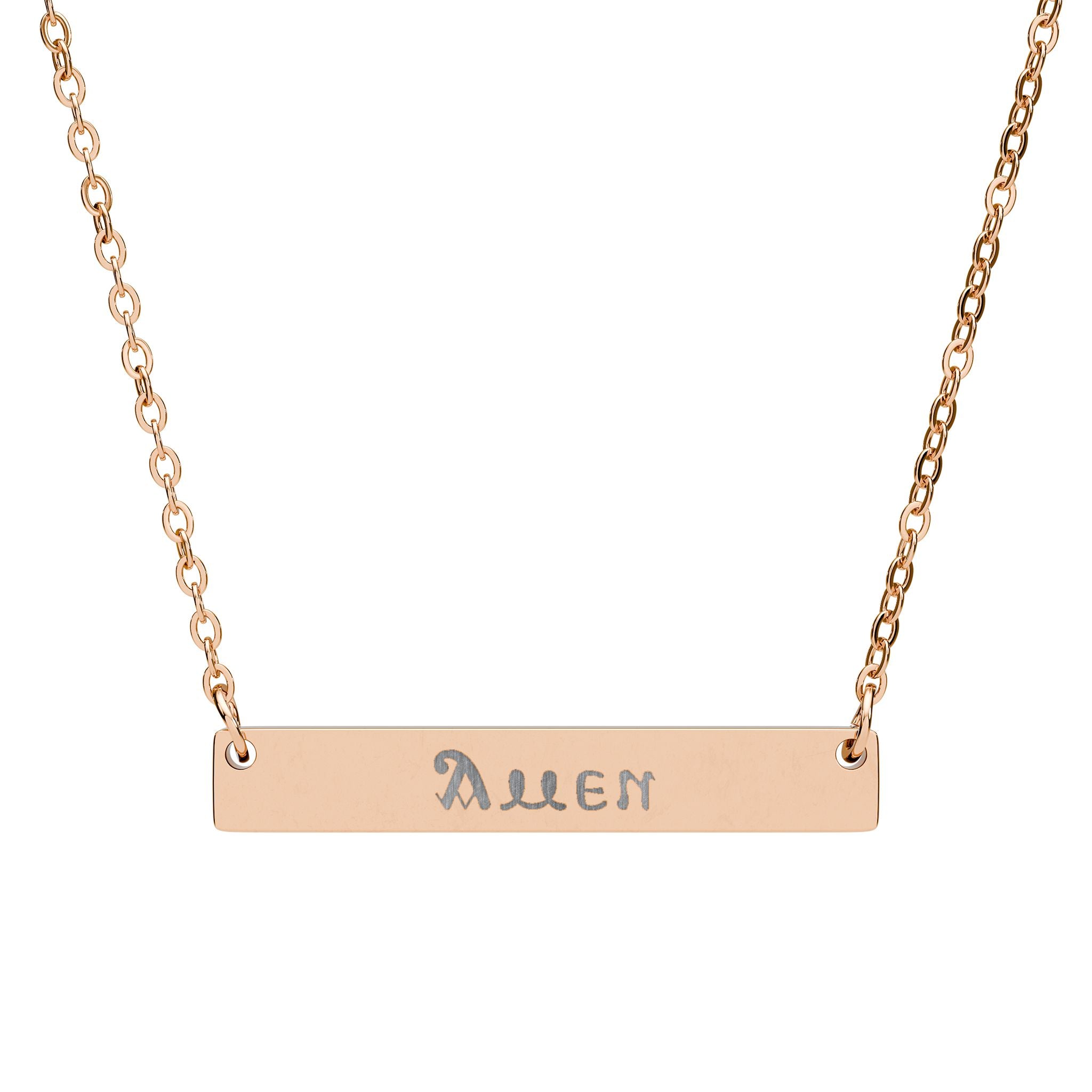 Engraved Bar Necklace – coptic amen