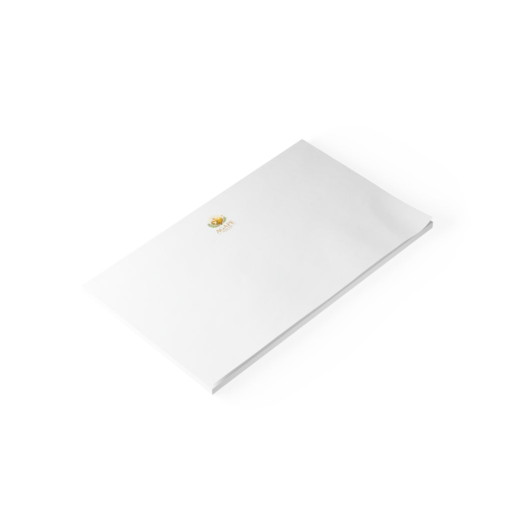 Minimal Agape Post-it Note Pad — Small Logo Sticky Notes for Office & Home