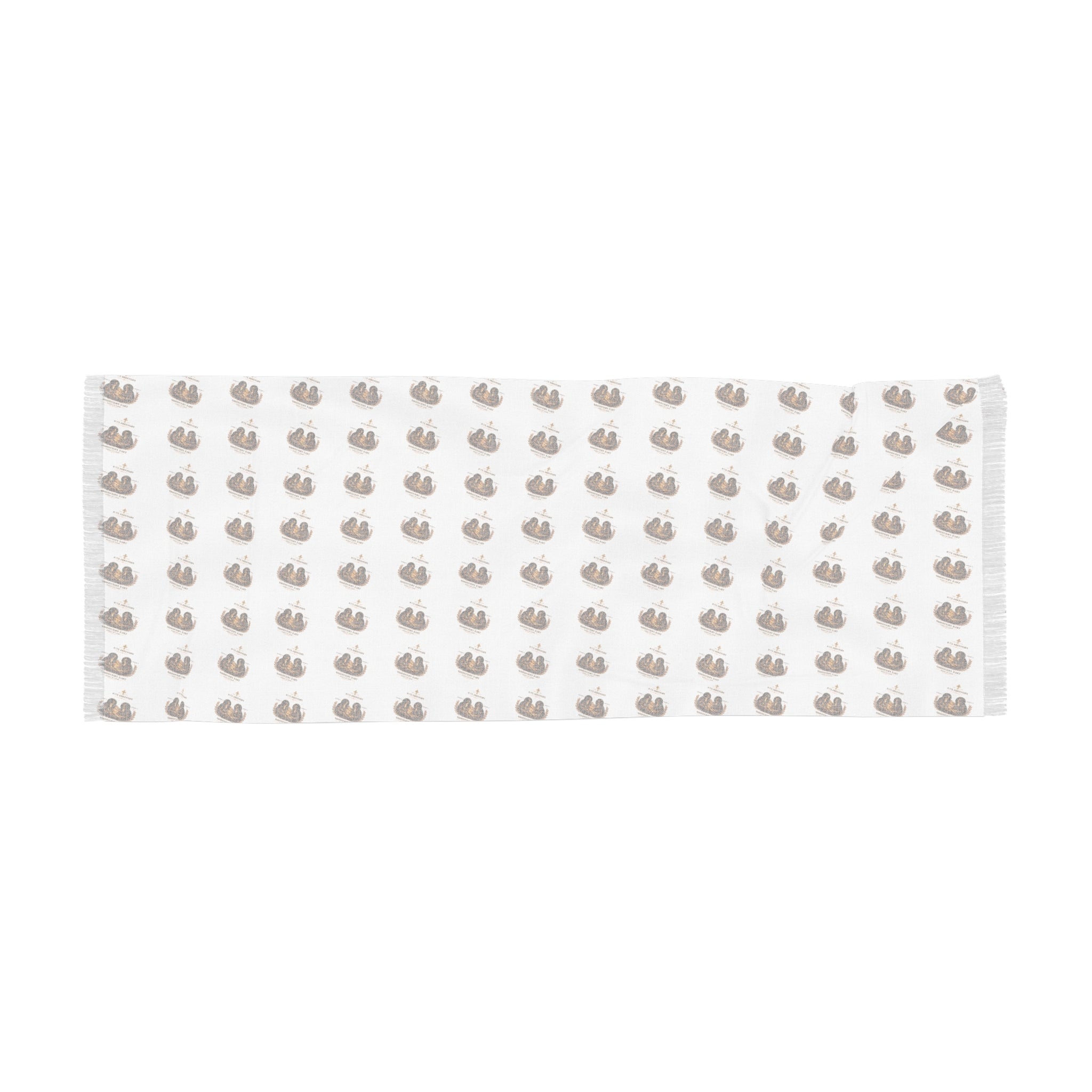 Light Scarf – Cute Repeating besties  Pattern Lightweight Scarf