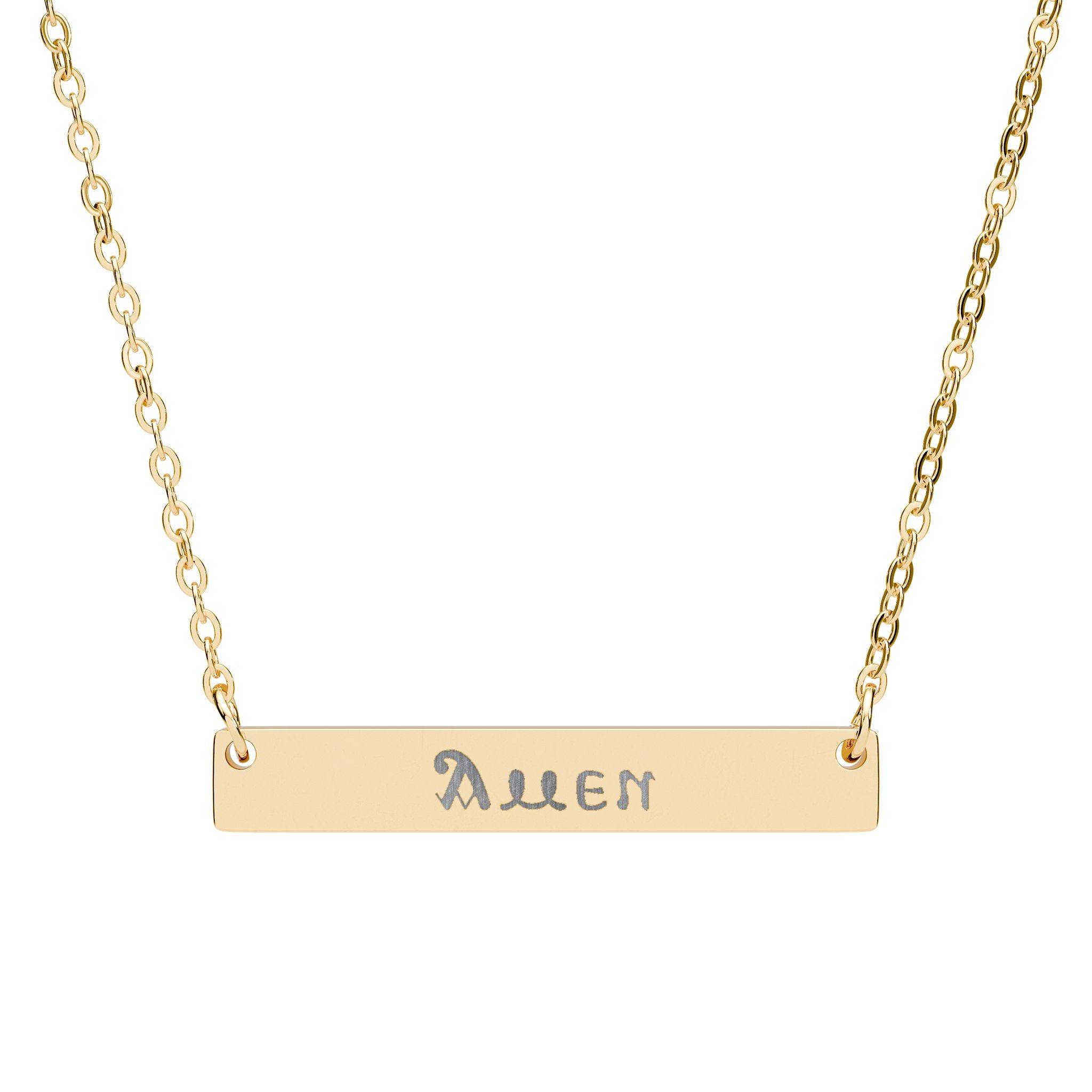 Engraved Bar Necklace – coptic amen