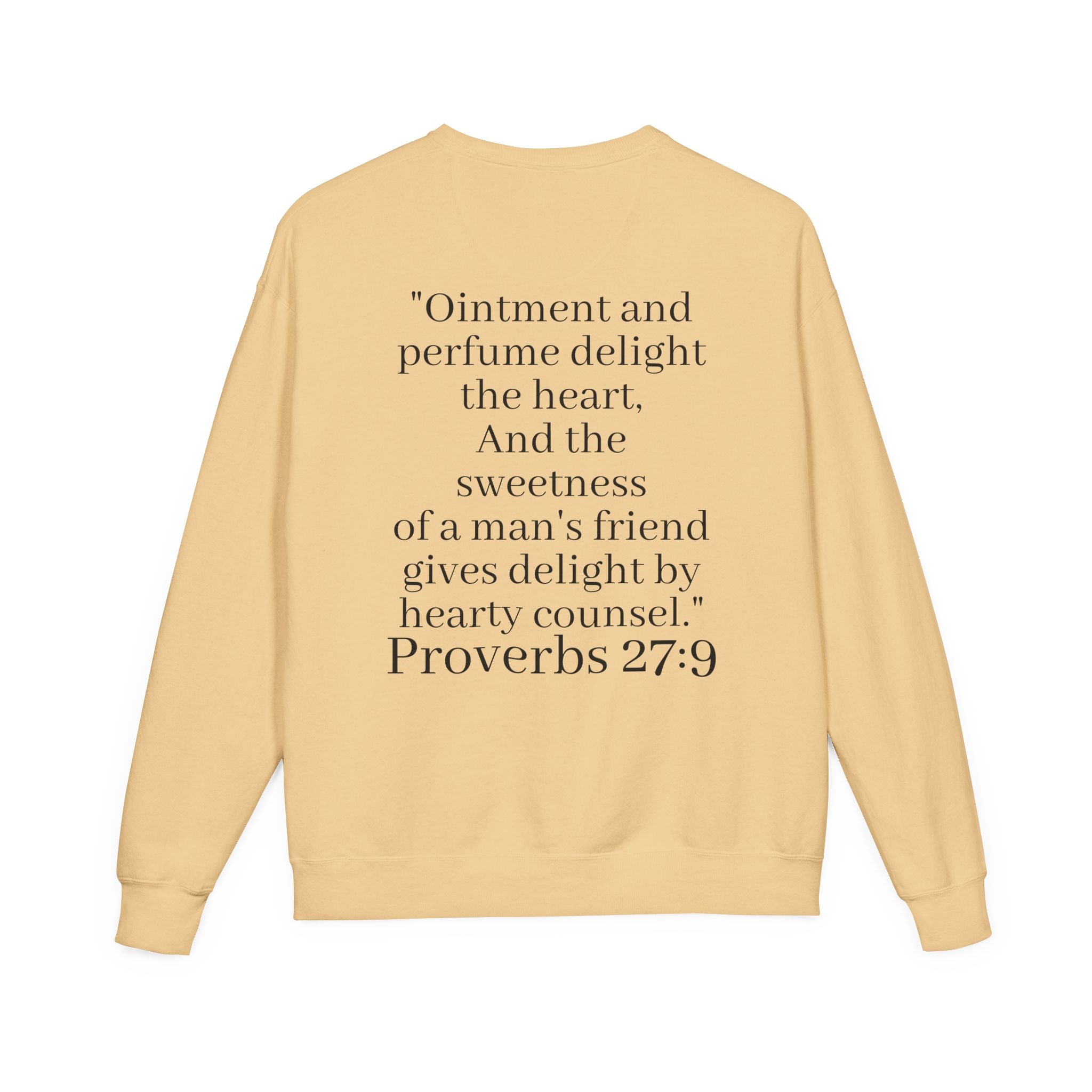 Besties Crewneck Sweatshirt — "Besties" Front & Proverbs 27:9 Back