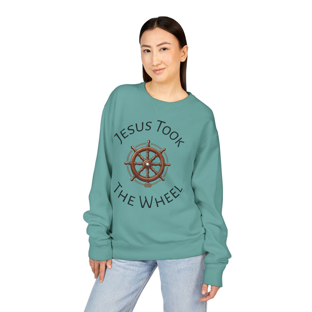 Jesus Took The Wheel Crewneck Sweatshirt