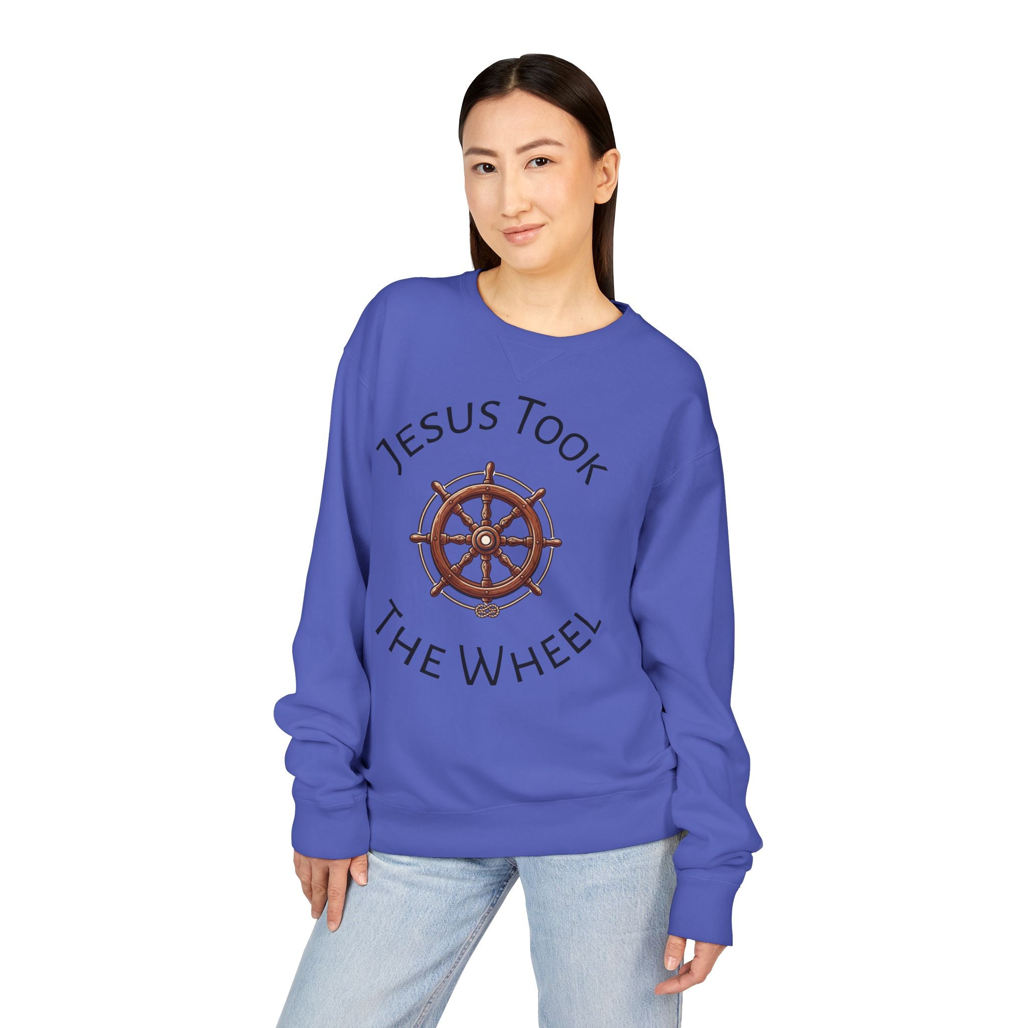 Jesus Took The Wheel Crewneck Sweatshirt